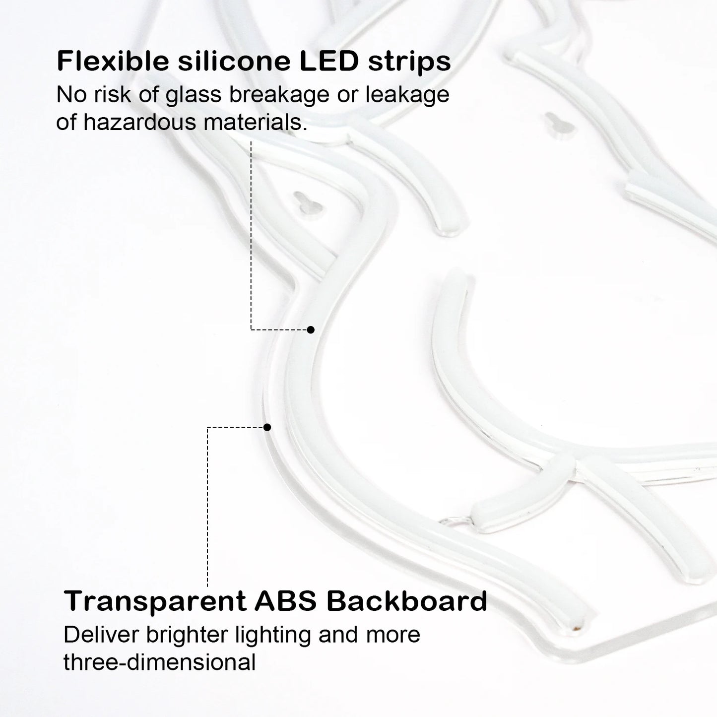 Kvinnlig Vinglas 5V USB LED Neonskylt - Budgetvänlig