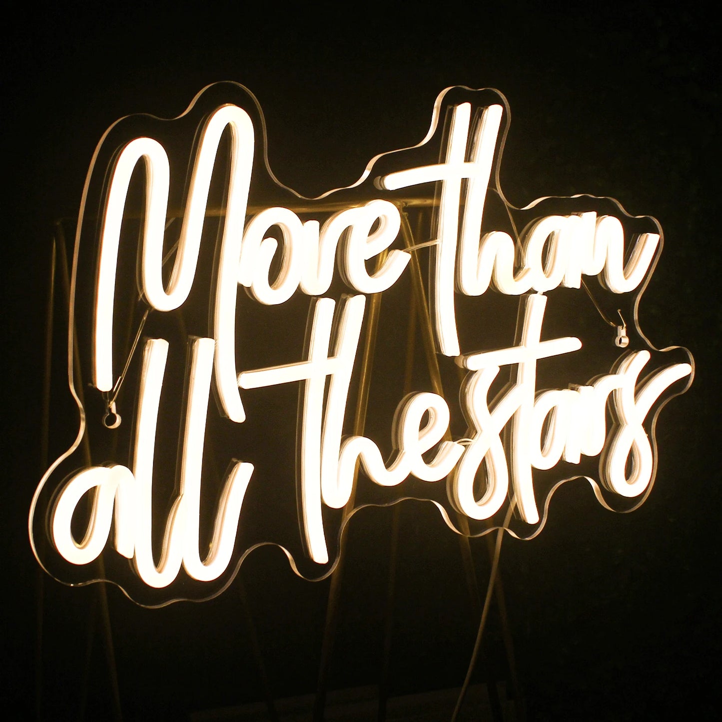More Than All The Stars 5V USB LED Ljusskylt - Budgetvänlig