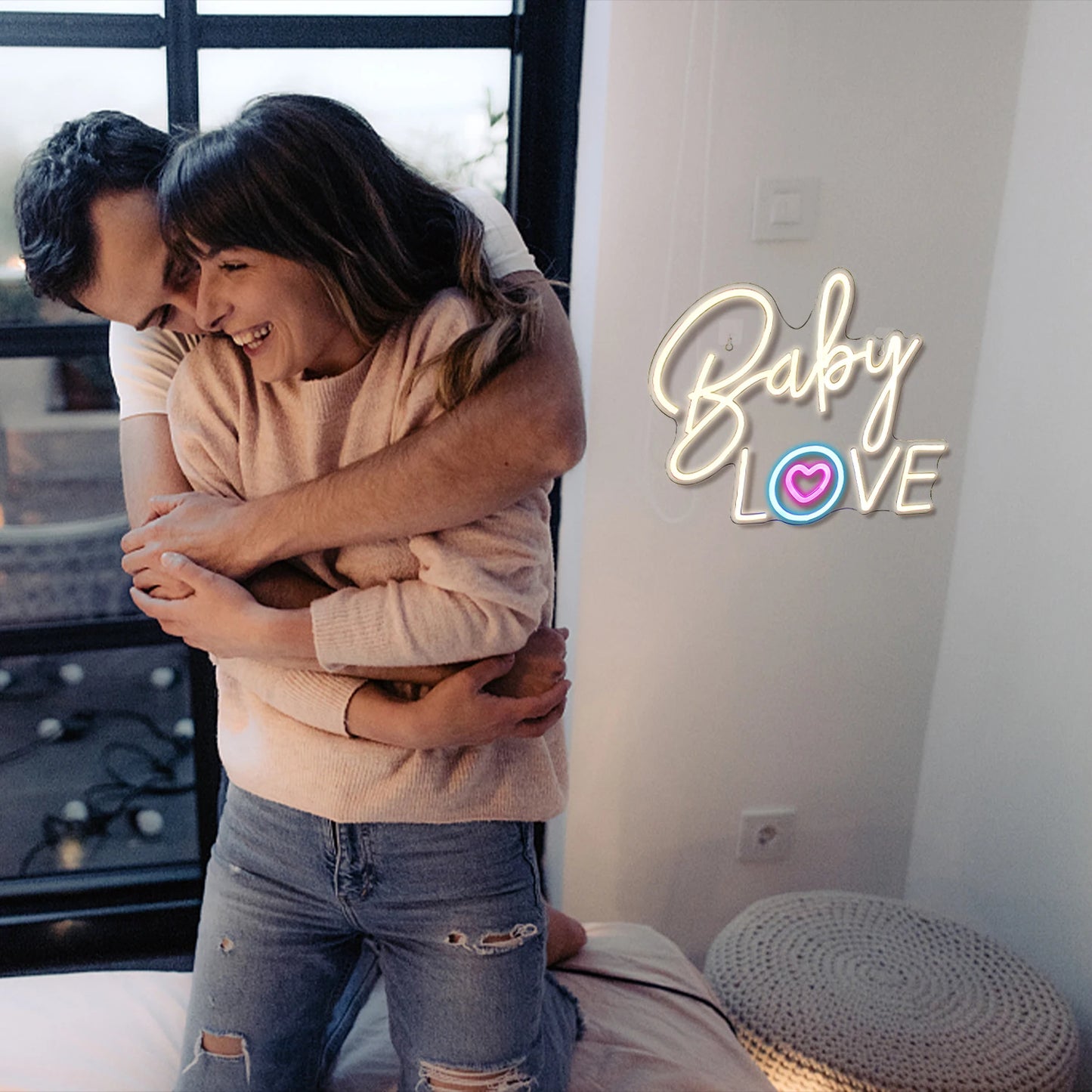 Baby Love 5V USB LED Ljusskylt - Prisvänlig