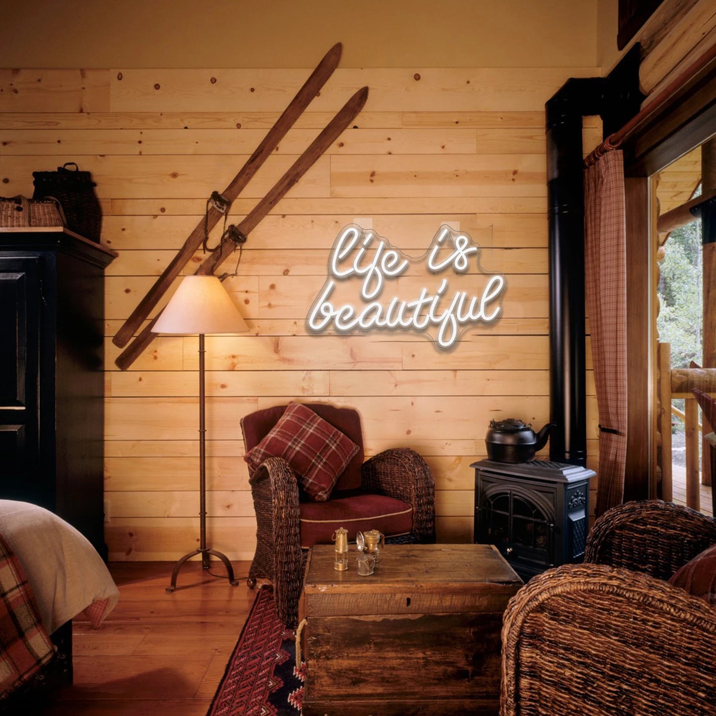 Life is Beautiful 5V USB LED Ljusskylt - Prisvärd