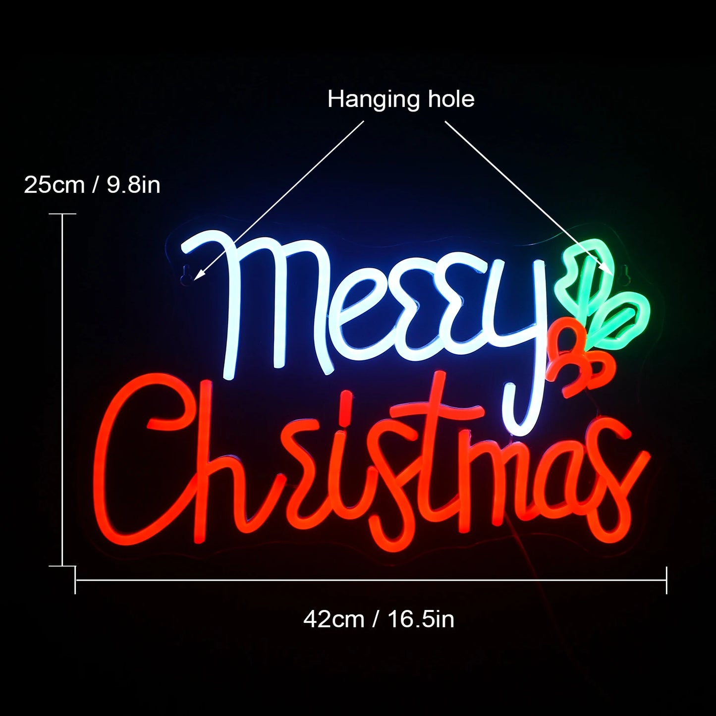 God Jul 5V USB LED Ljusskylt - Prisvänlig