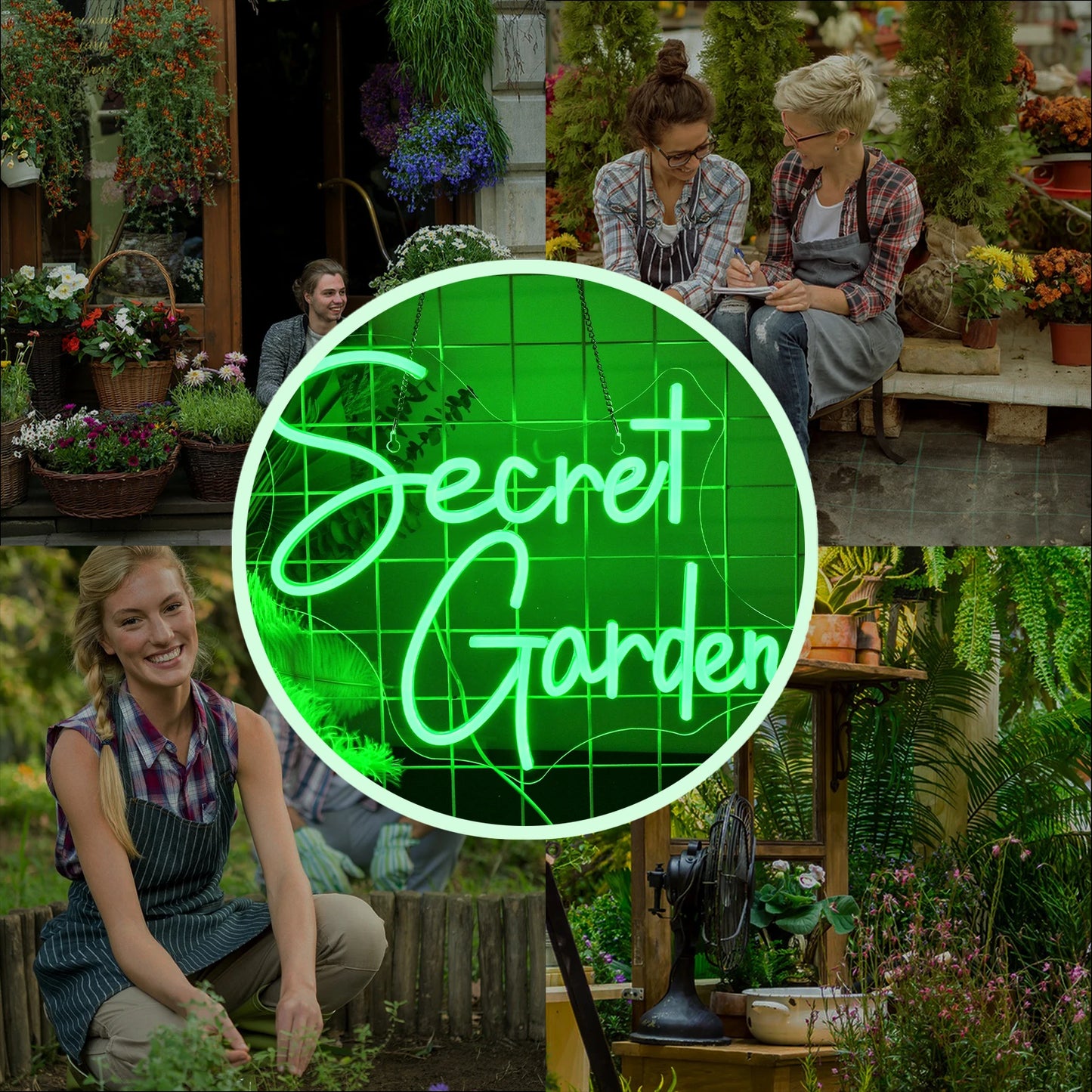 Secret Garden 5V USB LED Neonskylt - Prisvärd