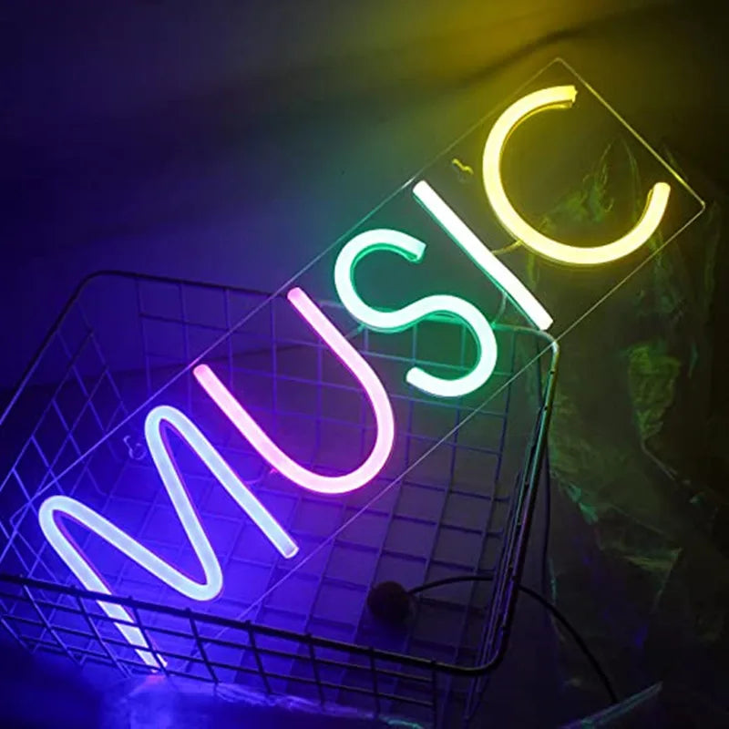Musik 5V USB LED Ljusskylt - Budgetvänlig