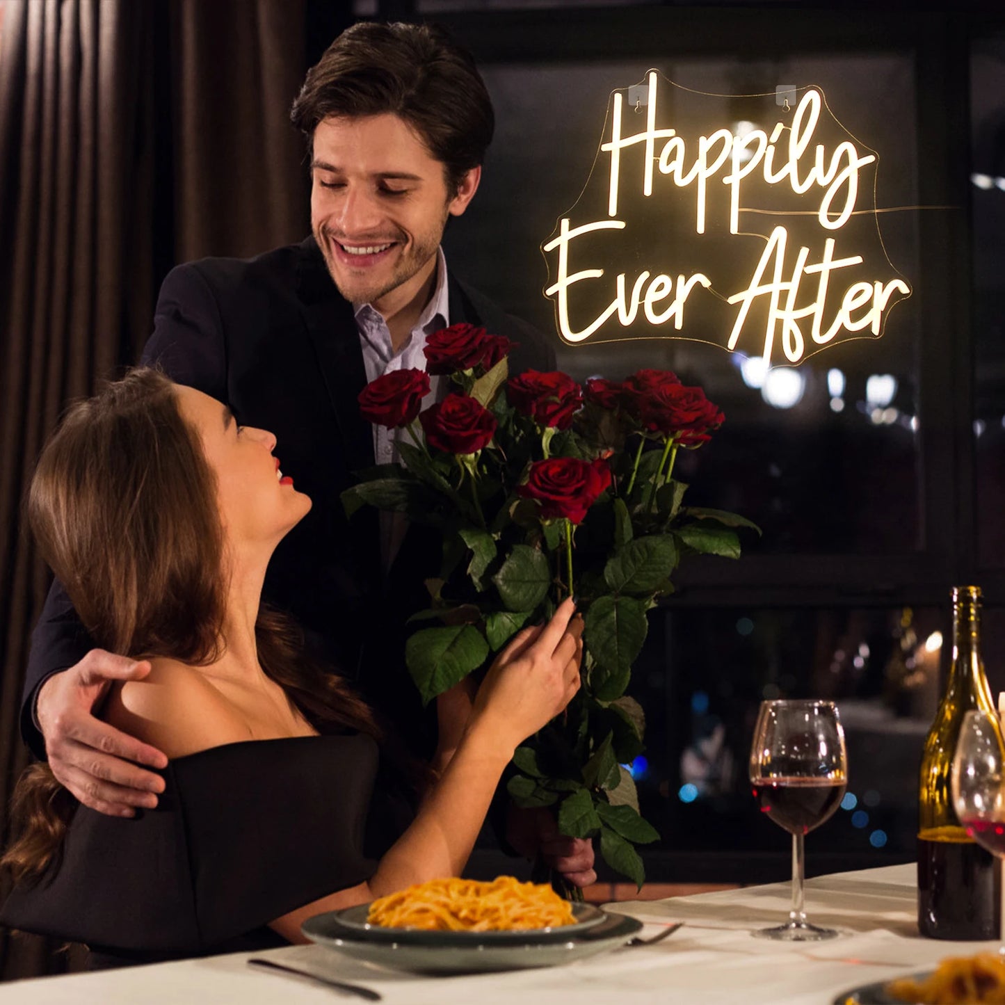 Happily Ever After 5V USB LED Neonskylt - Budgetvänlig