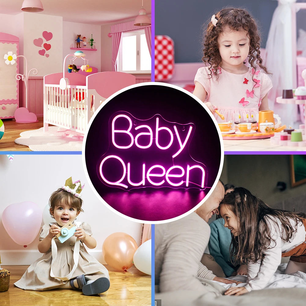 Baby Queen 5V USB LED Ljusskylt - Prisvärd