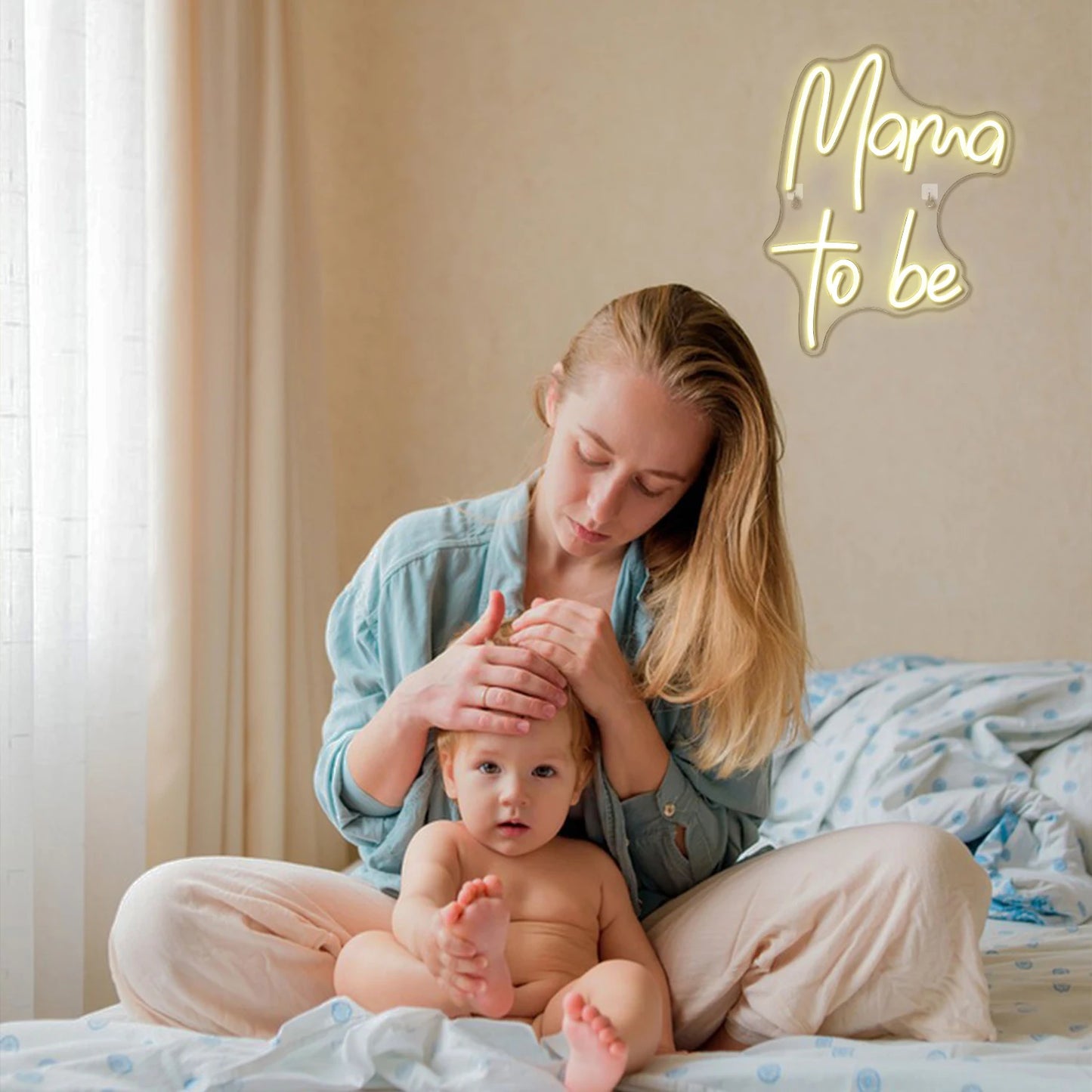 Mama to Be 5V USB LED Ljusskylt - Prisvärd
