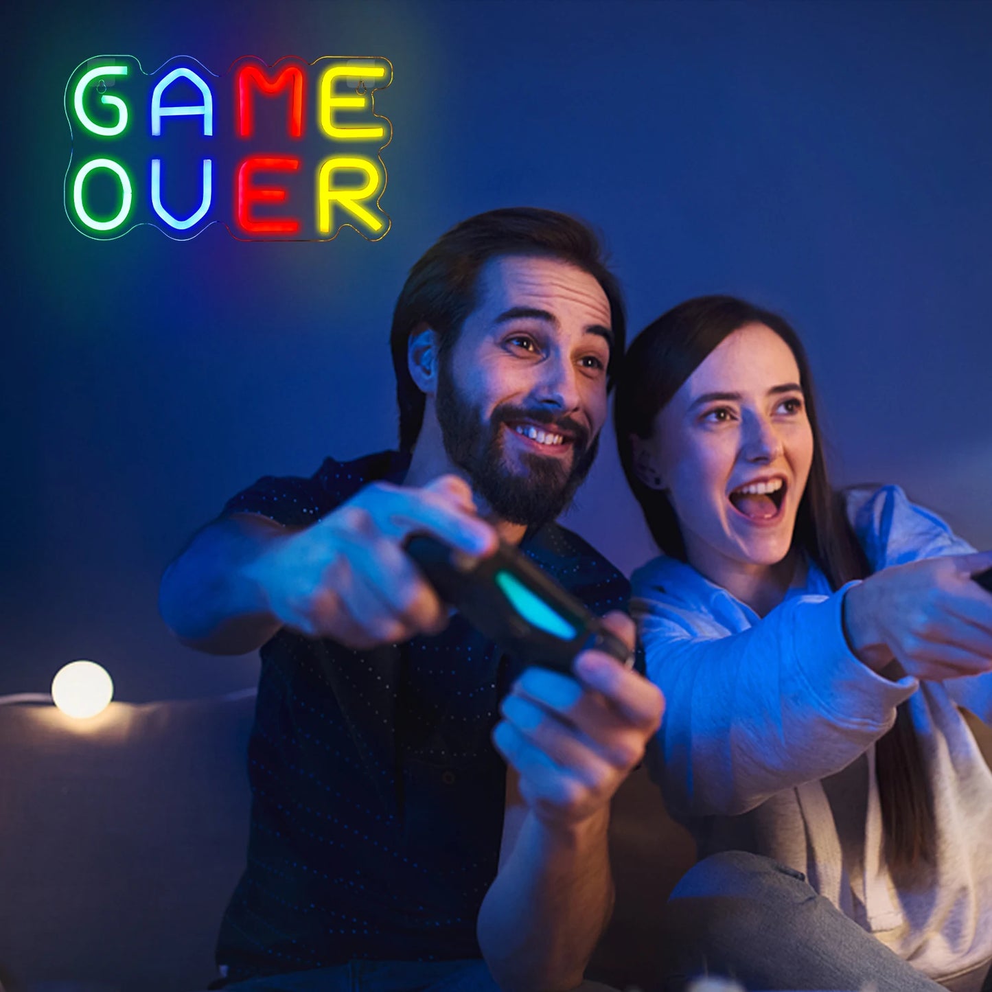 Game Over 5V USB LED Ljusskylt - Prisvänlig