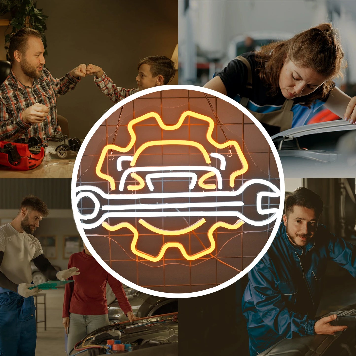 Garage 5V USB LED Ljusskylt - Prisvänlig