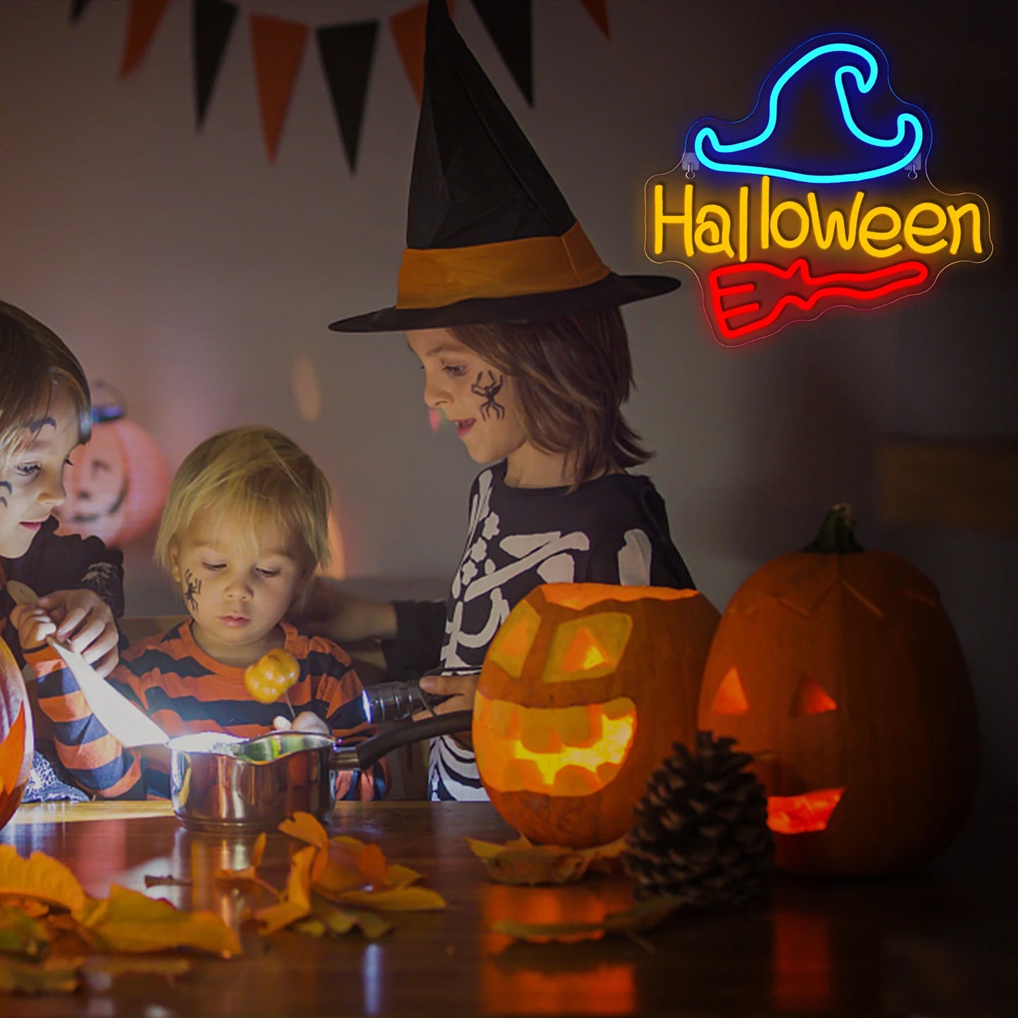 Halloween 5V USB LED Ljusskylt - Prisvänlig