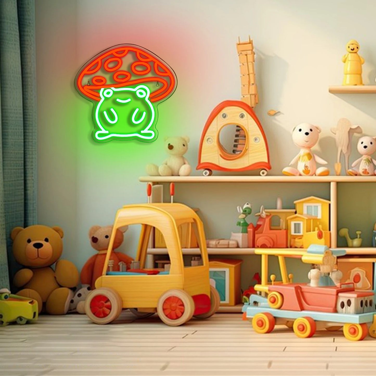 Söt Anime Groda 5V USB LED Ljusskylt - Budgetvänlig