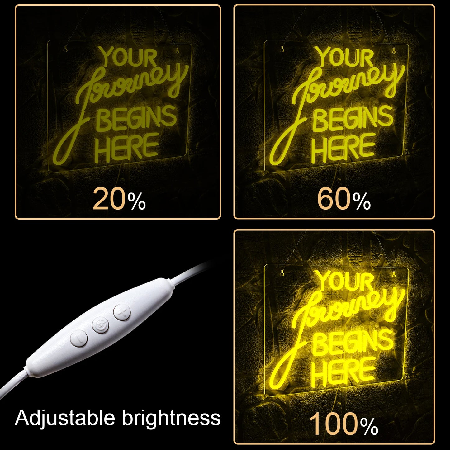 Journey Begin 5V USB LED Ljusskylt - Budgetvänlig