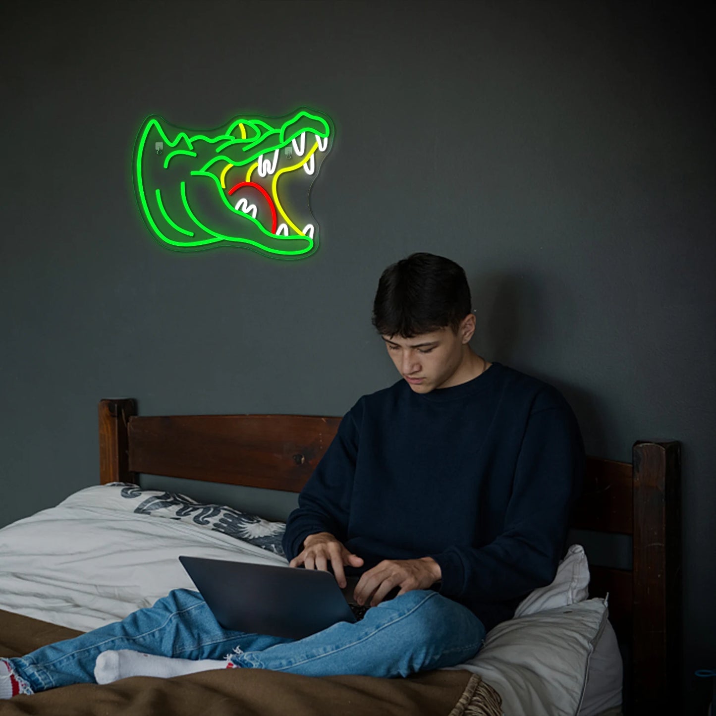 Alligator 5V USB LED Ljusskylt - Budgetvänlig