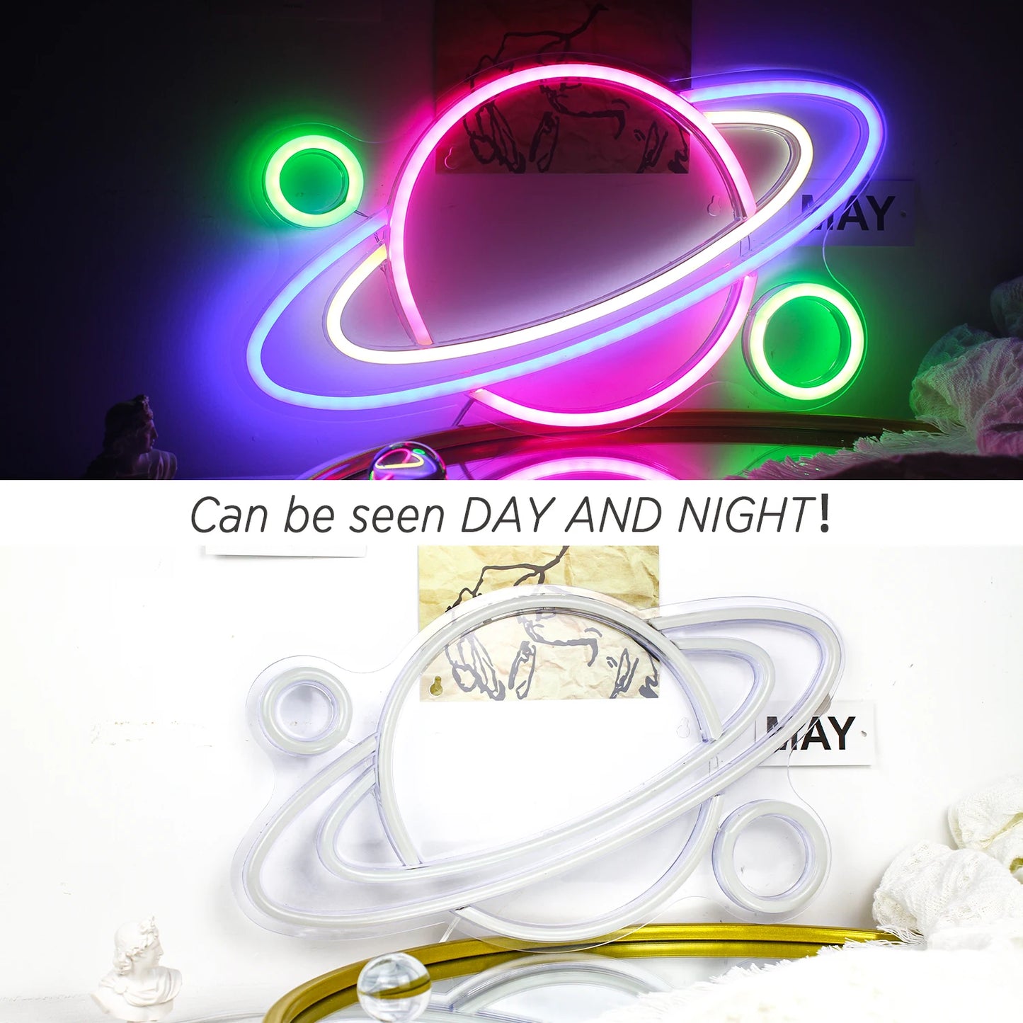 Planet 5V USB LED Ljusskylt - Budgetvänlig