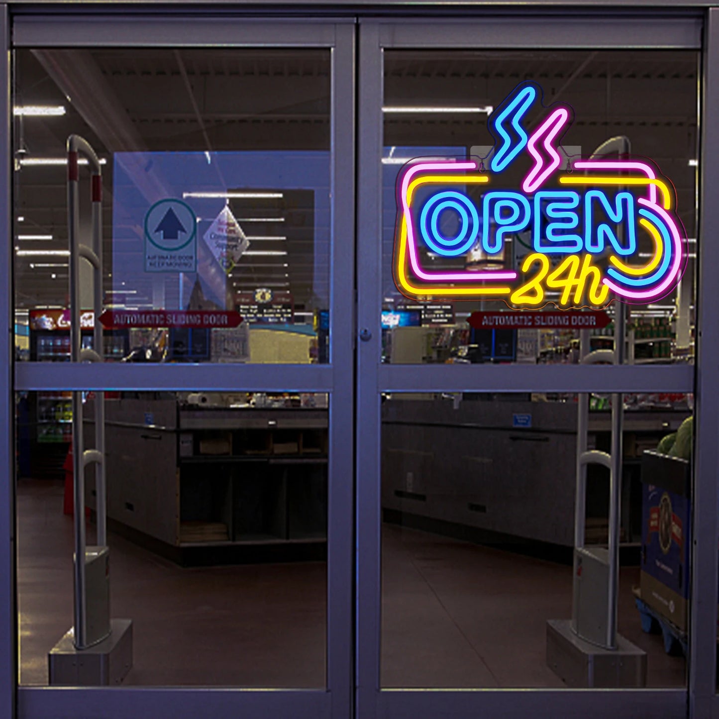 24 Timmar Öppet 5V USB LED Ljusskylt - Budgetvänlig