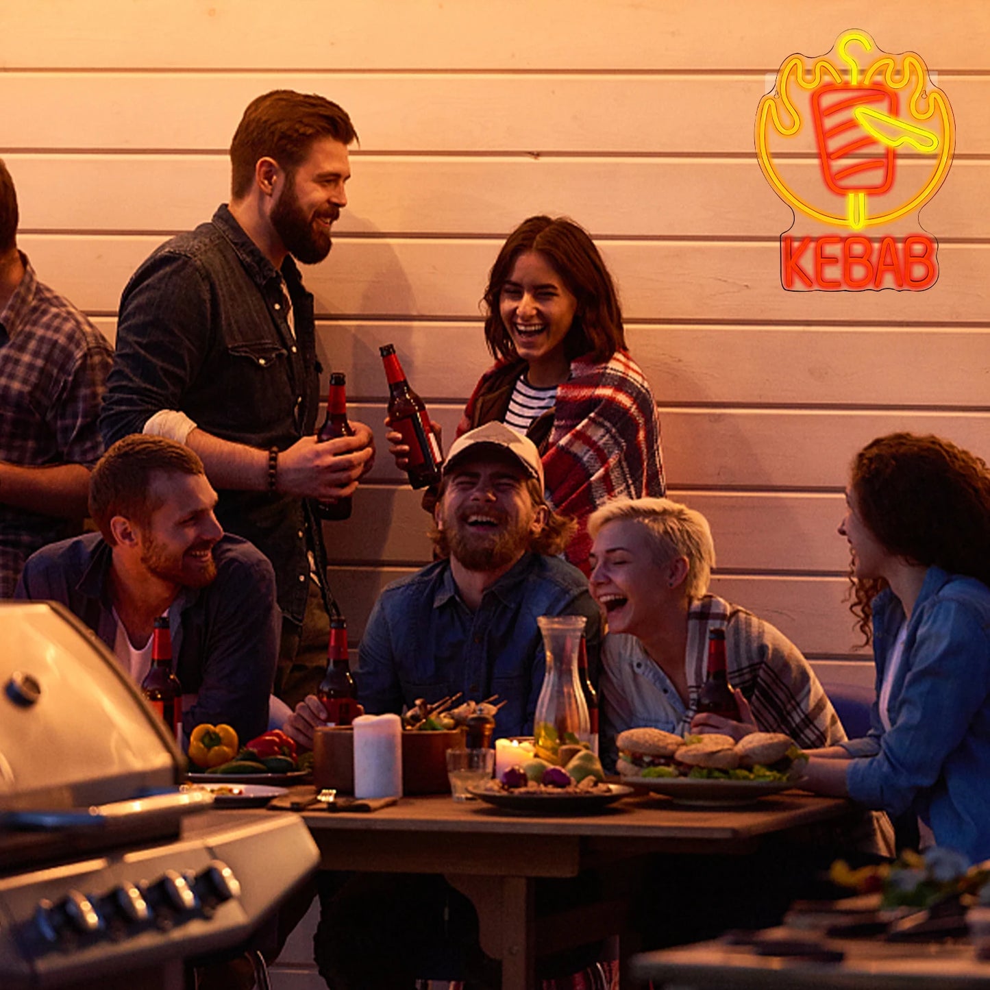 Kebab 5V USB LED Ljusskylt - Prisvärd