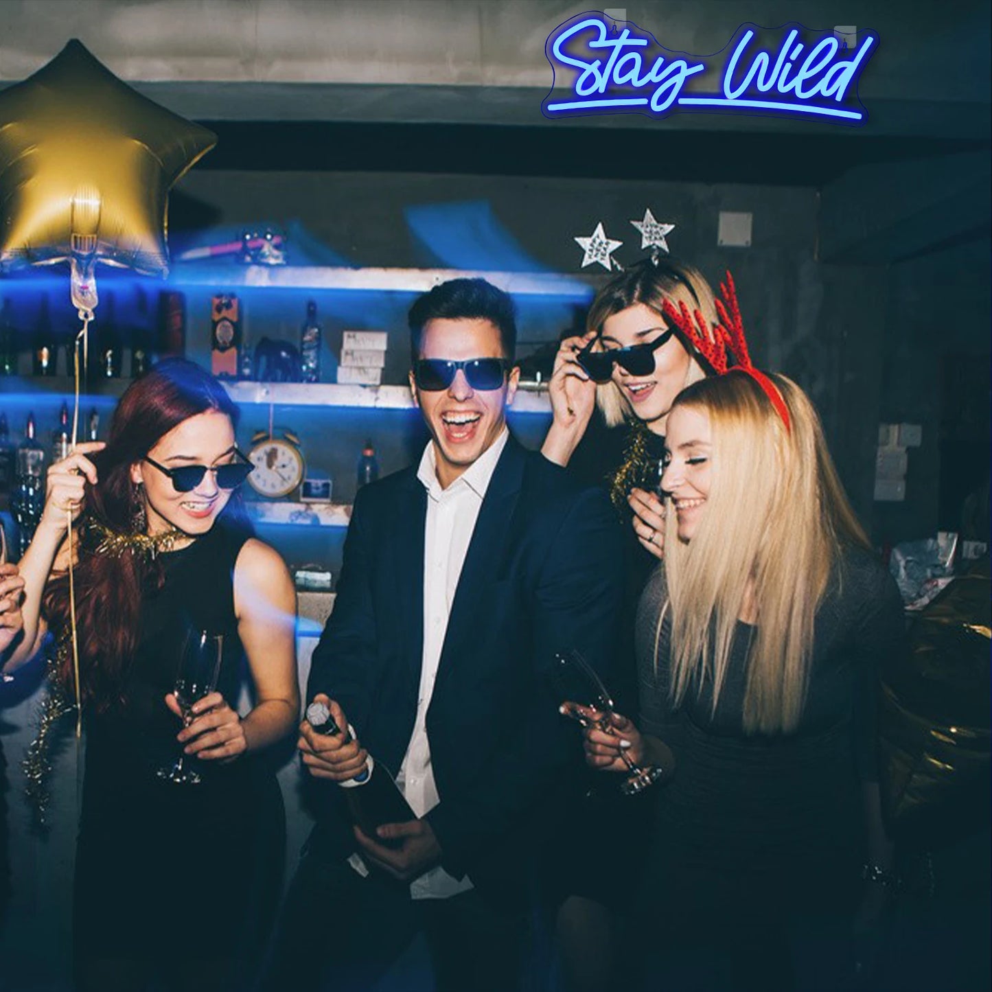 Stay Wild 5V USB LED Ljusskylt - Budgetvänlig