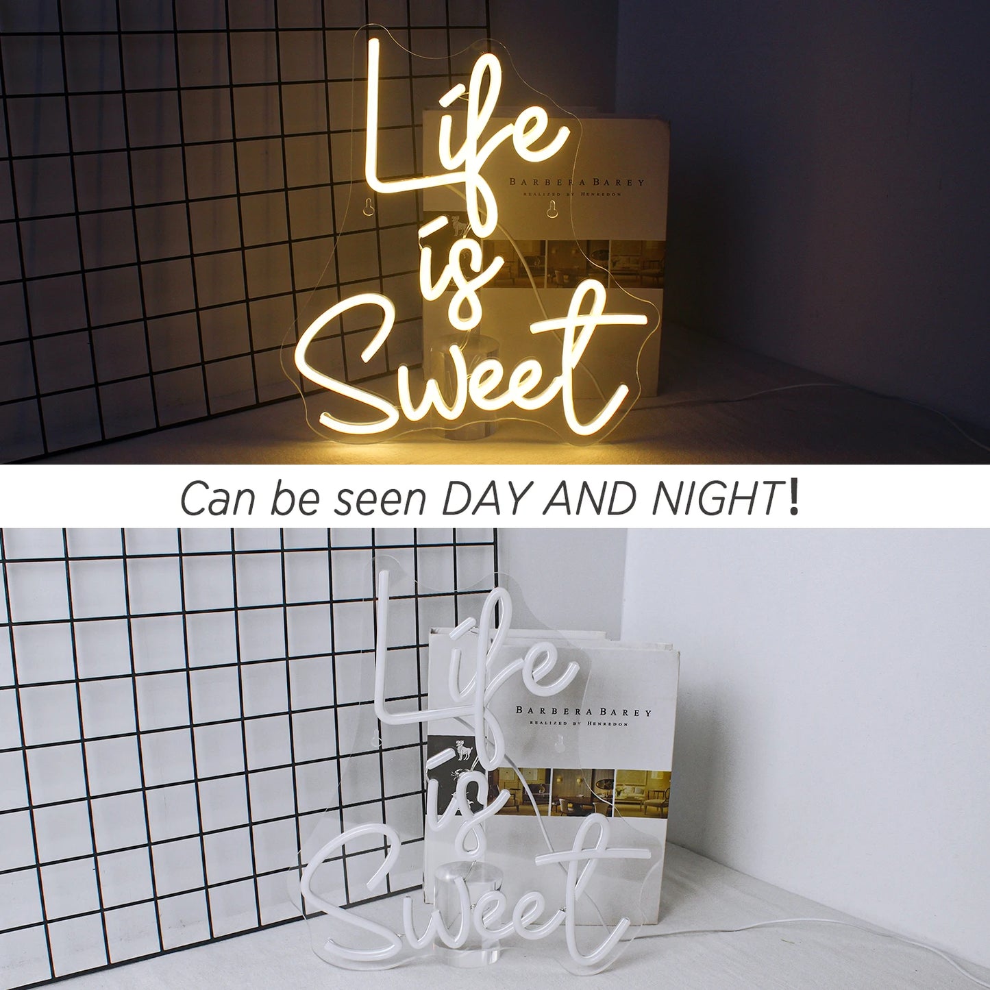 Life is Sweet 5V USB LED Ljusskylt - Budgetvänlig