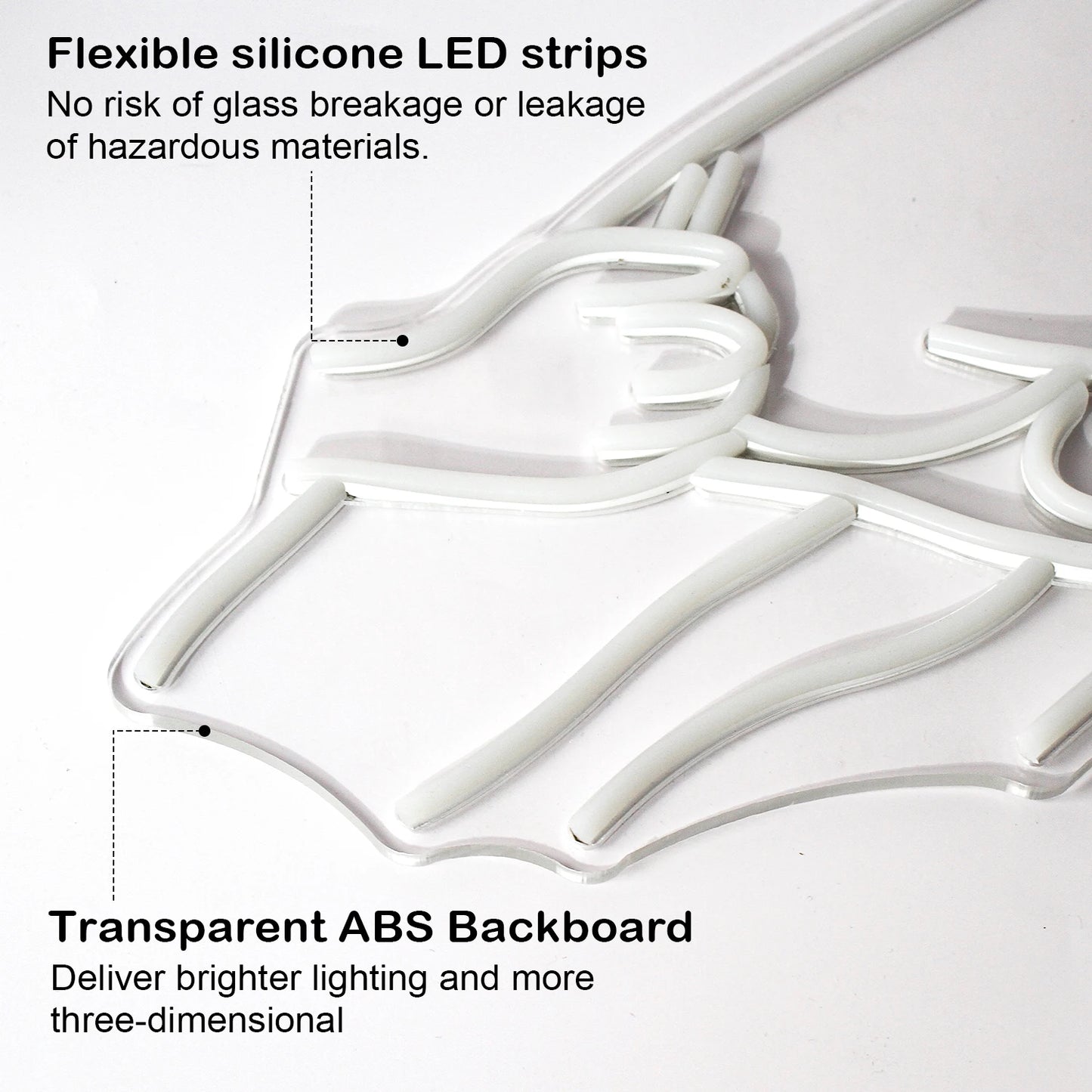 Sexy Lady 5V USB LED Neonskylt - Budgetvänlig