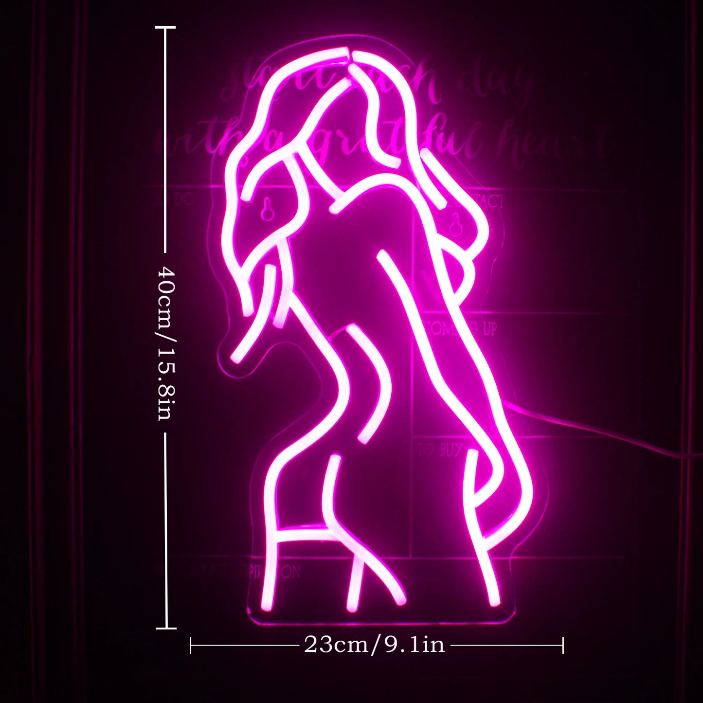 Sexy Lady Kropp 5V USB LED Ljusskylt - Prisvärd