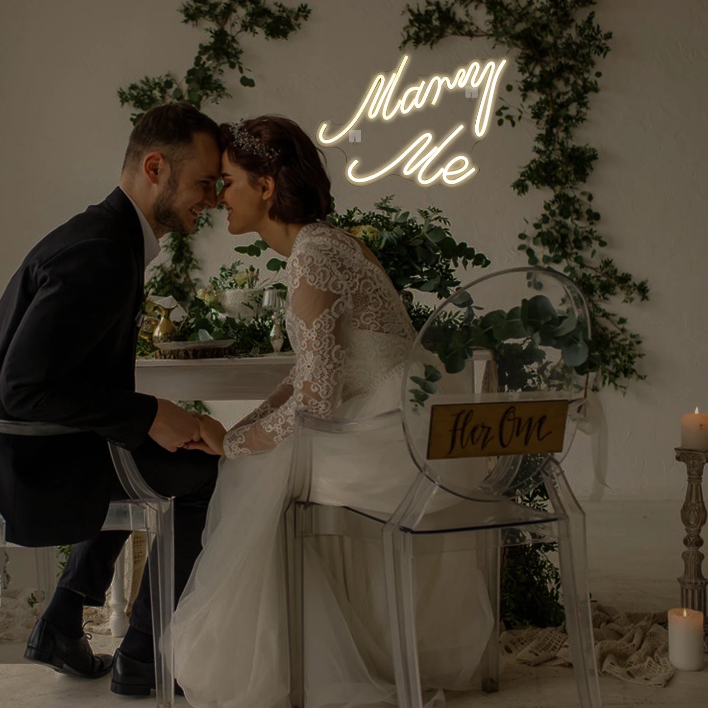 Marry Me 5V USB LED Ljusskylt - Prisvärd