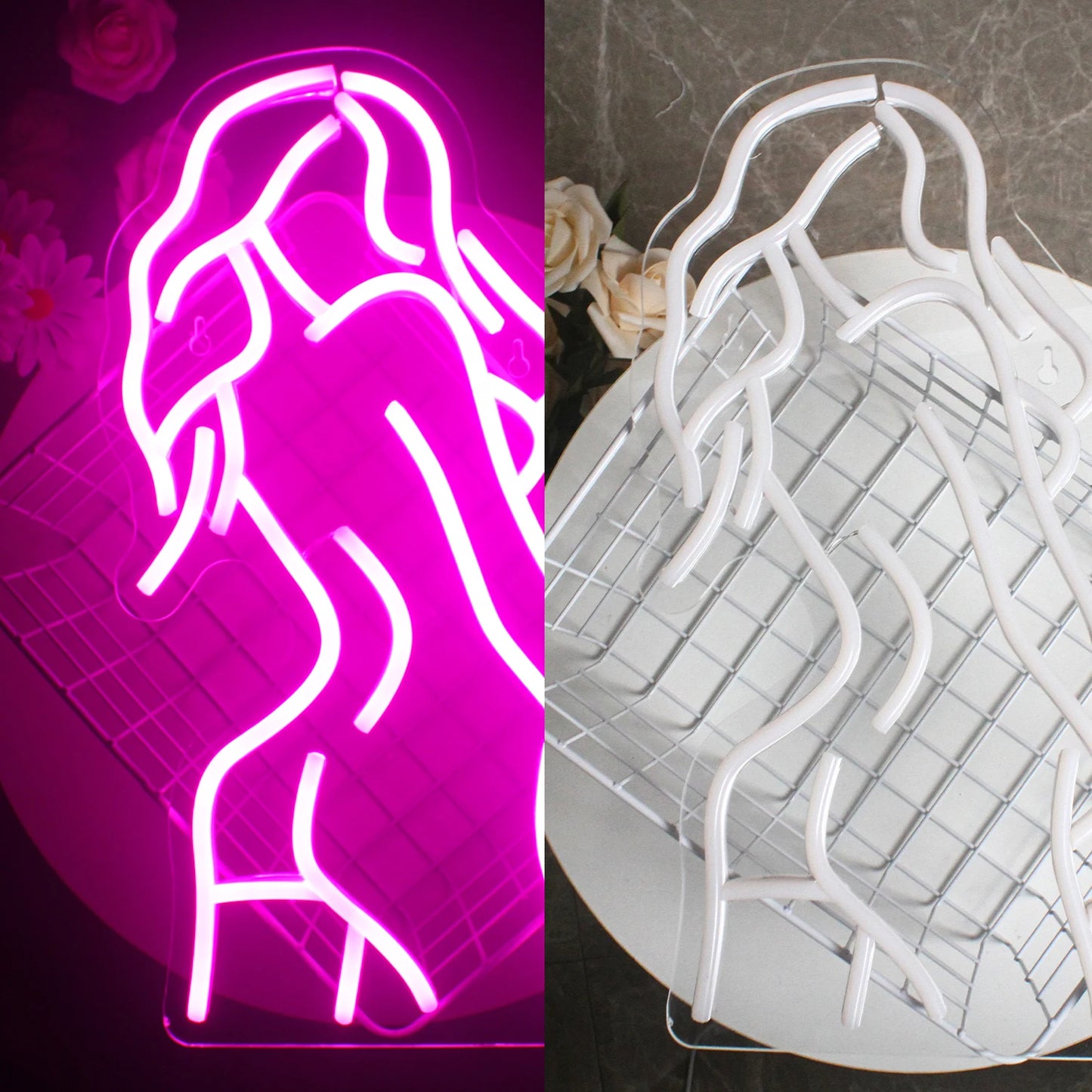 Sexy Lady Kropp 5V USB LED Ljusskylt - Prisvärd