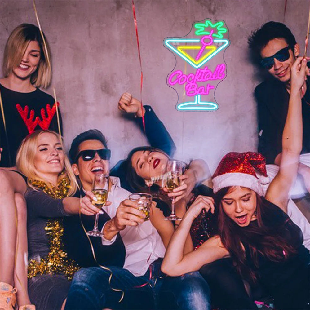 Cocktailbar 5V USB LED Ljusskylt - Prisvänlig
