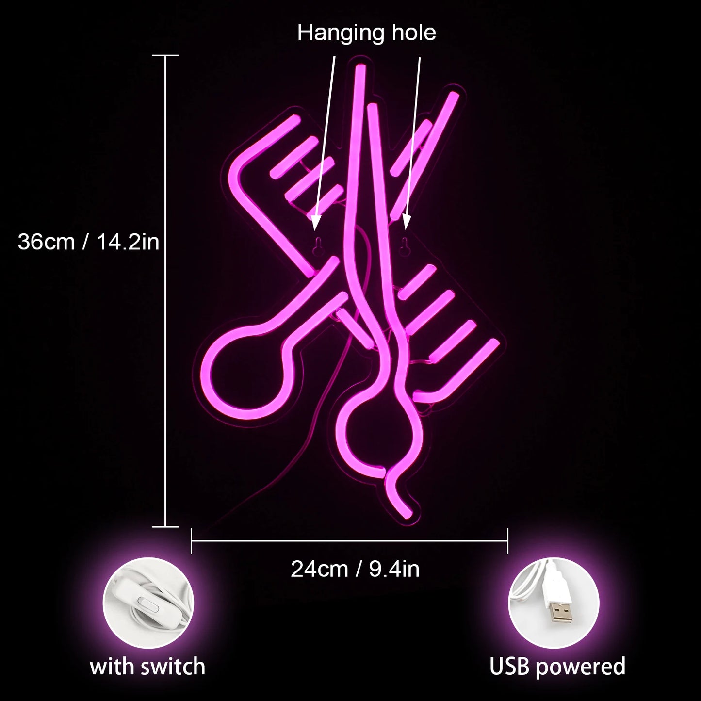 Saxkam 5V USB LED Ljusskylt - Prisvärd