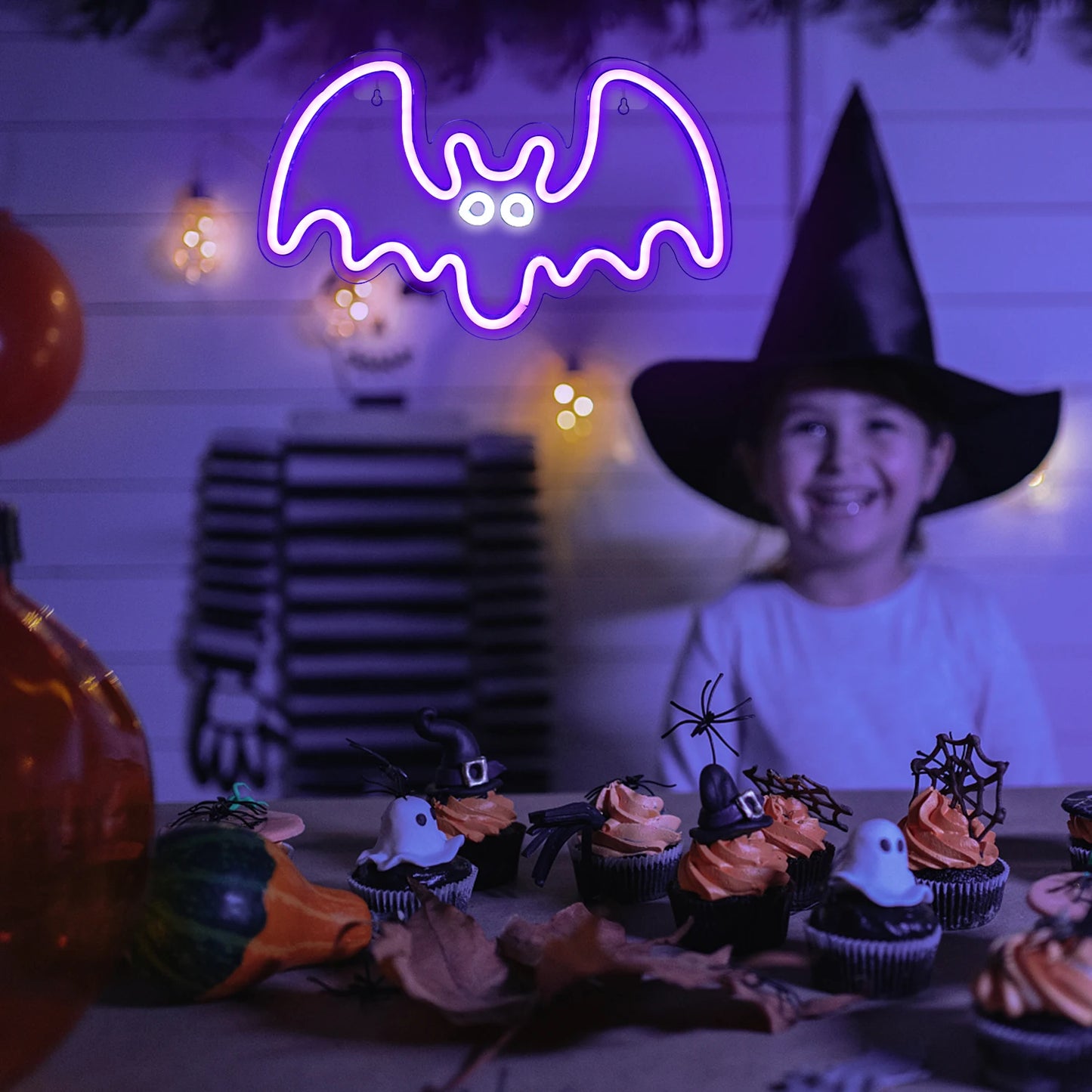 Fladdermus 5V USB LED Ljusskylt - Plånboksvänlig