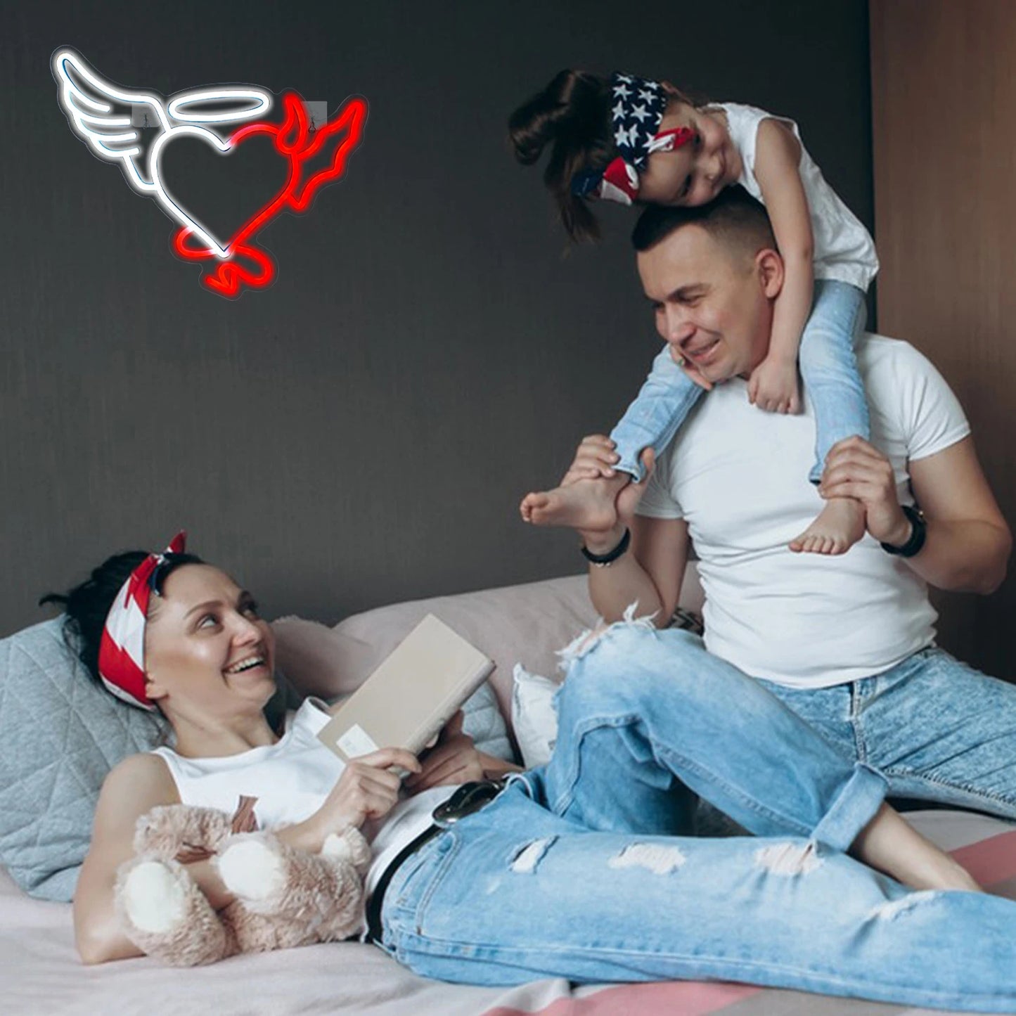 Hjärta 5V USB LED Ljusskylt - Prisvänlig