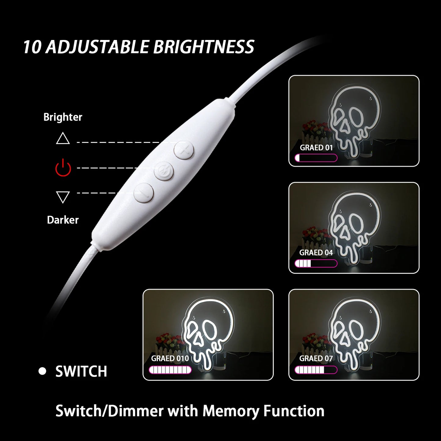 Halloween 5V USB LED Ljusskylt - Prisvärd