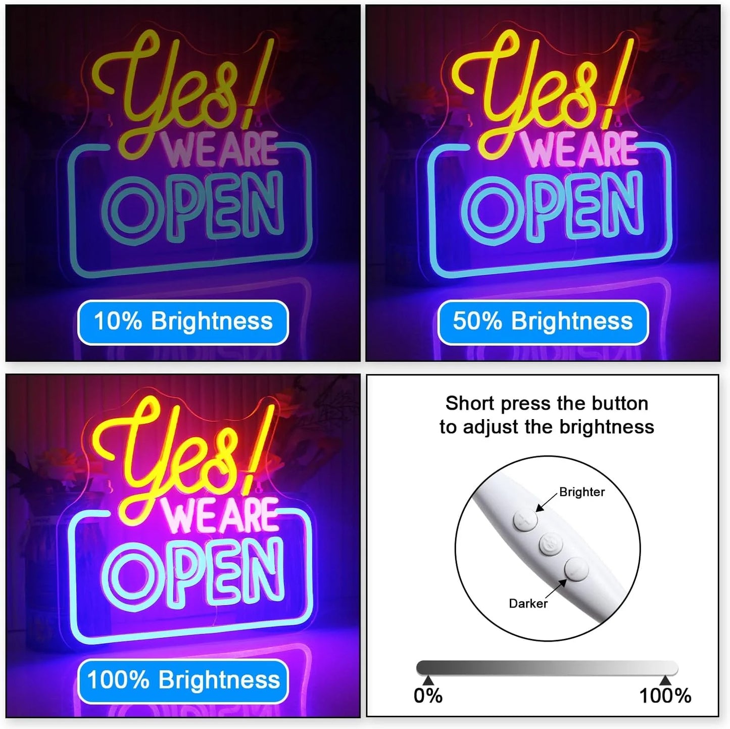 Öppen 5V USB LED Ljusskylt - Prisvärd