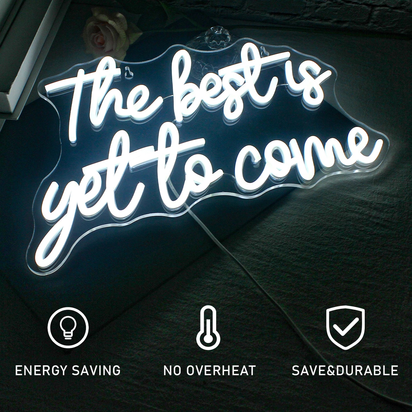 Det Bästa Är Ännu Att Komma 5V USB Neonskylt - Budgetvänlig