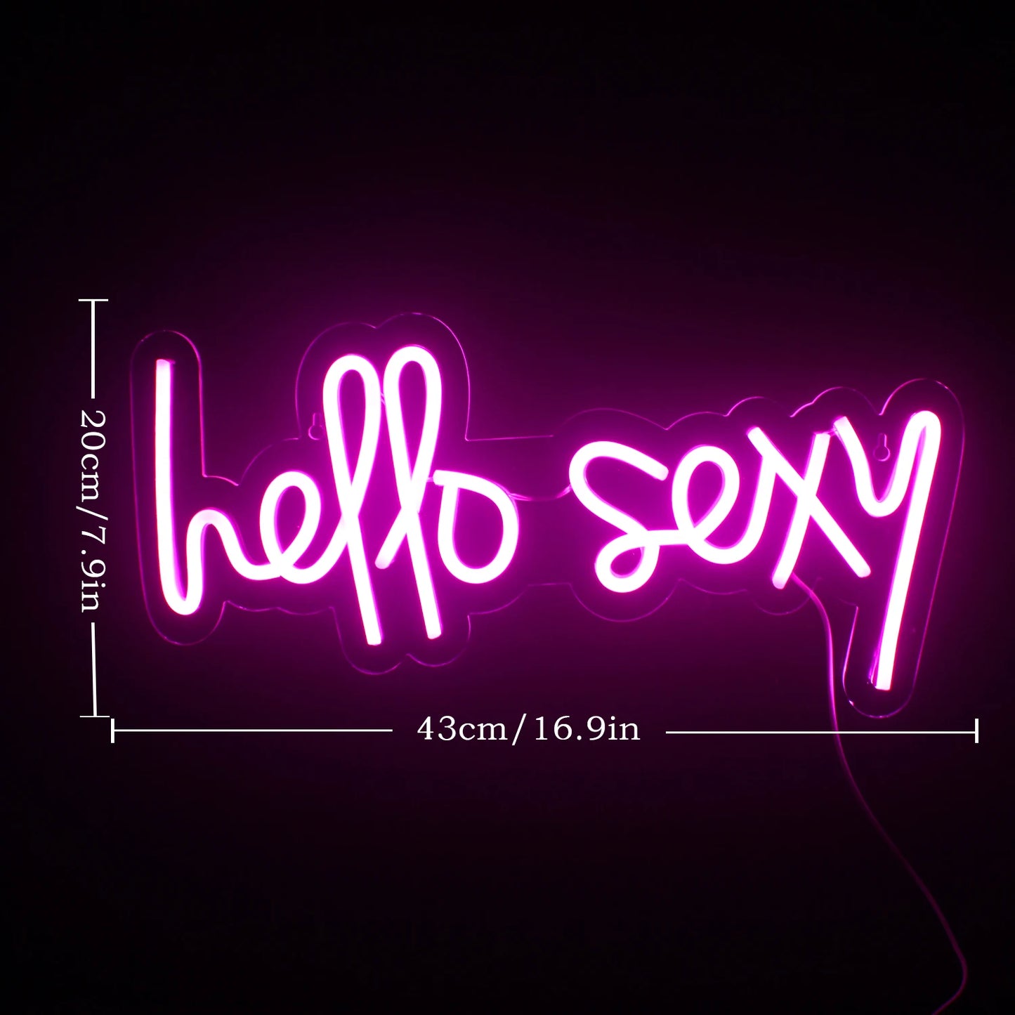 Hello Sexy 5V USB LED Ljusskylt - Budgetvänlig