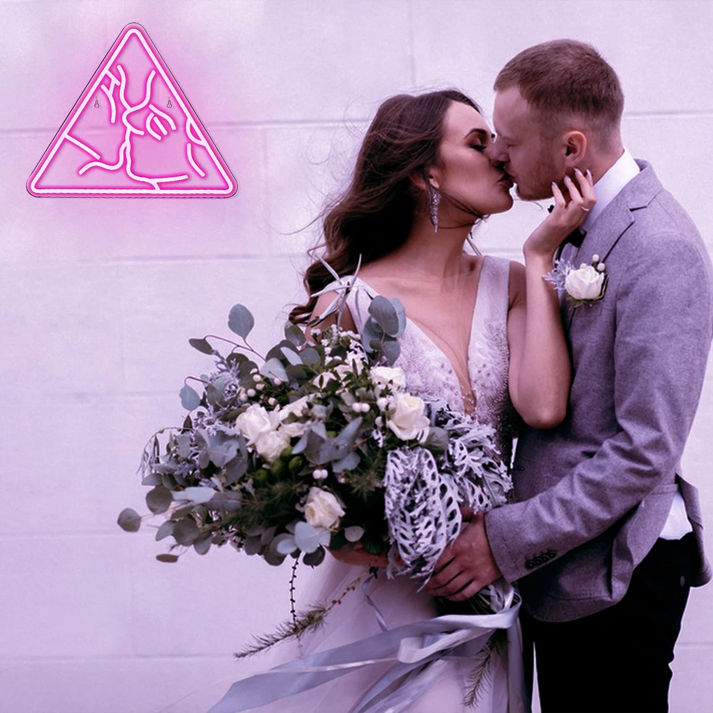 Kiss 5V USB LED Ljusskylt - Prisvärd