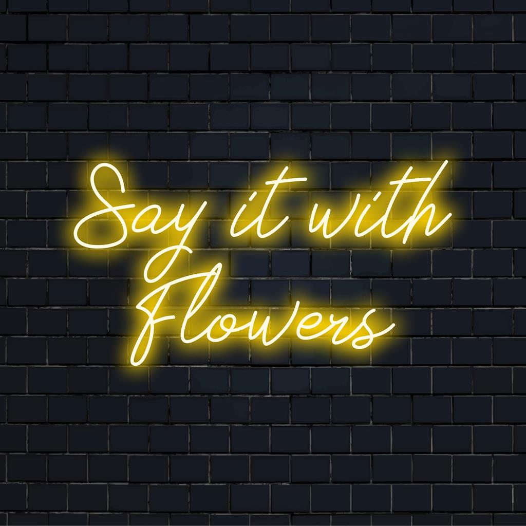 Skräddarsydd LED-neonskylt med blomtema, perfekt som personlig neondekor, förstärker alla rum med levande neonljus.