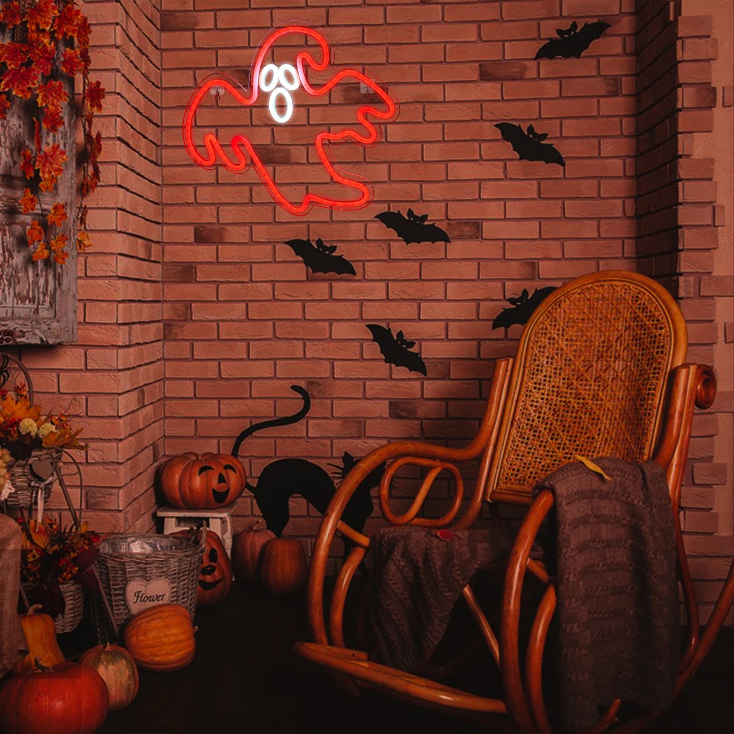 Halloween 5V USB LED Ljusskylt - Prisvänlig