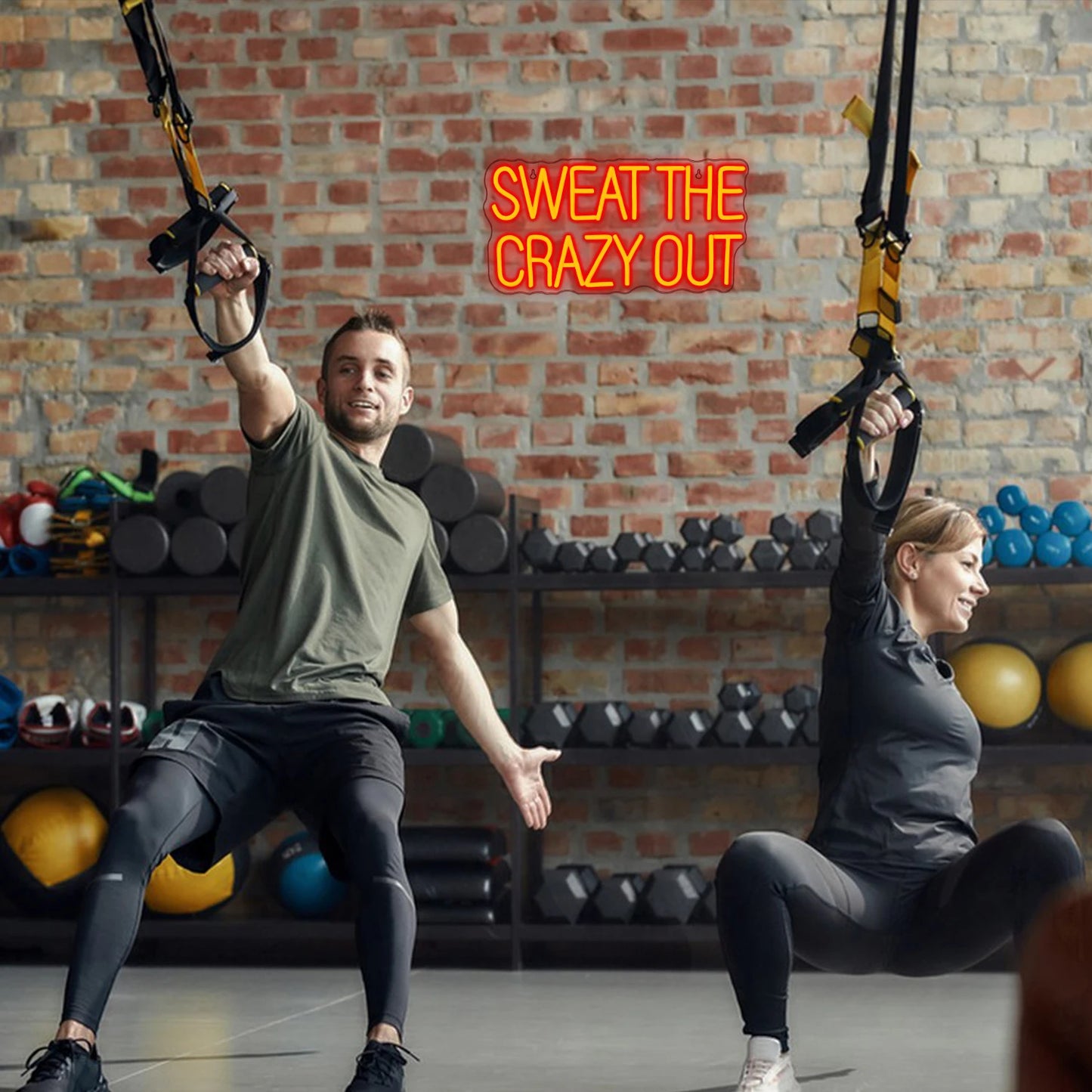 Sweat The Crazy Out 5V USB LED Ljusskylt - Ekonomiskt Alternativ