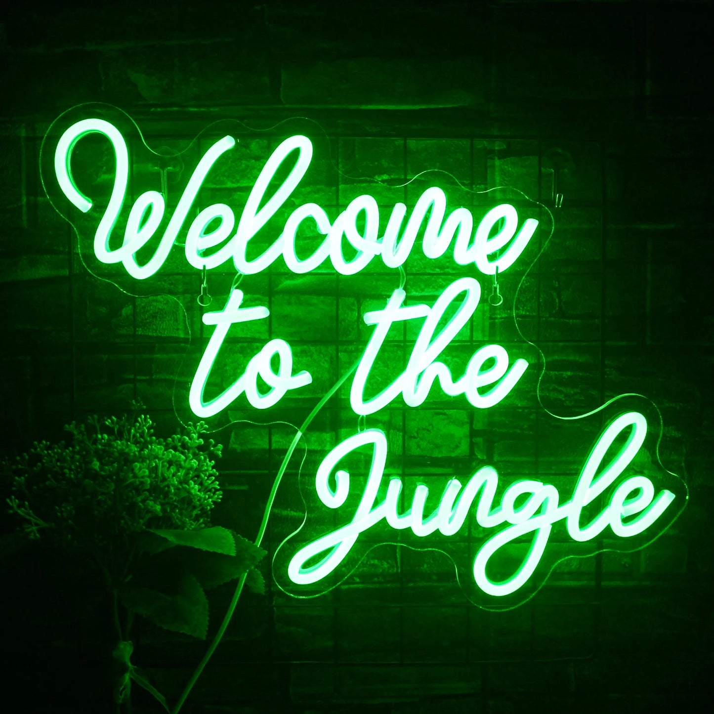Welcome To The Jungle 5V USB LED Neonskylt - Prisvänlig