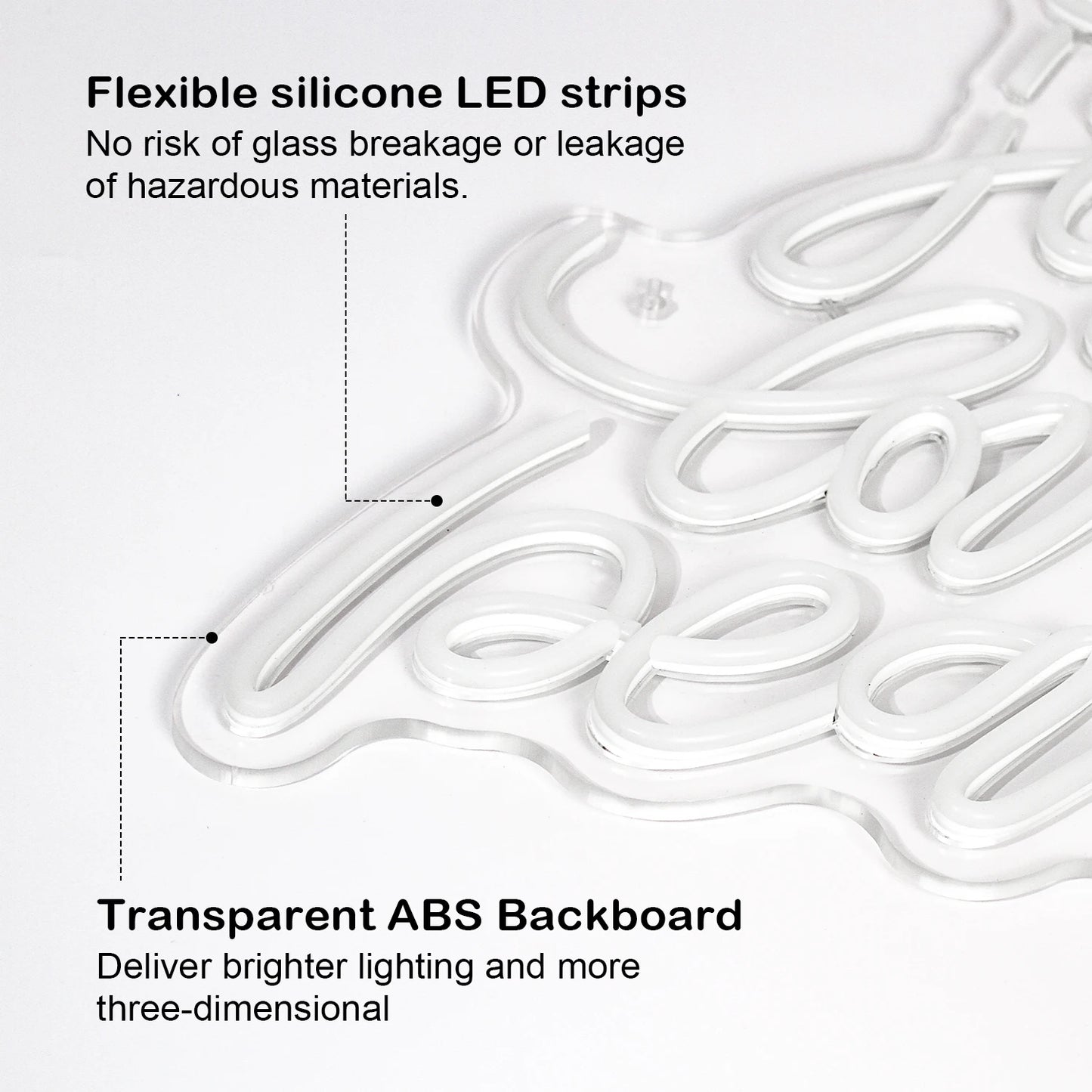 Julgran 5V USB LED Neonskylt - Budgetvänlig