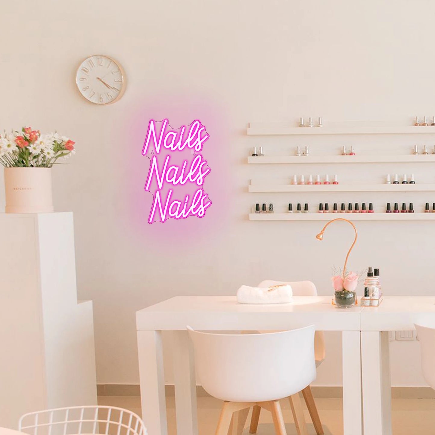Nails 5V USB LED Ljusskylt - Prisvärd