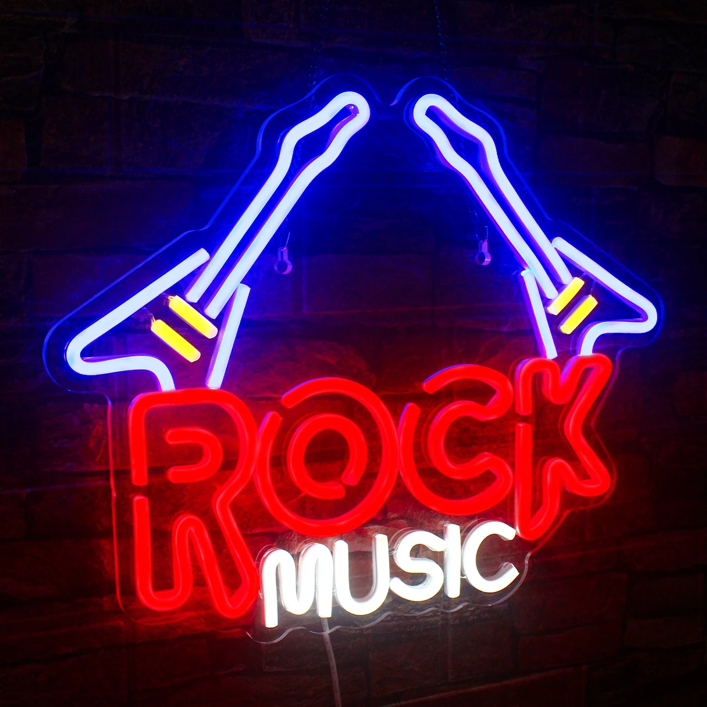 Rockgitarr 5V USB LED Neonskylt - Prisvänlig