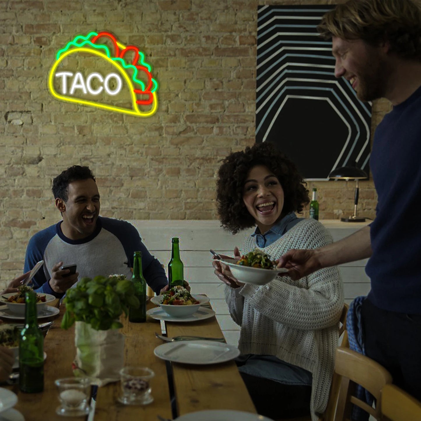 Tacos 5V USB LED Neonskylt - Budgetvänlig