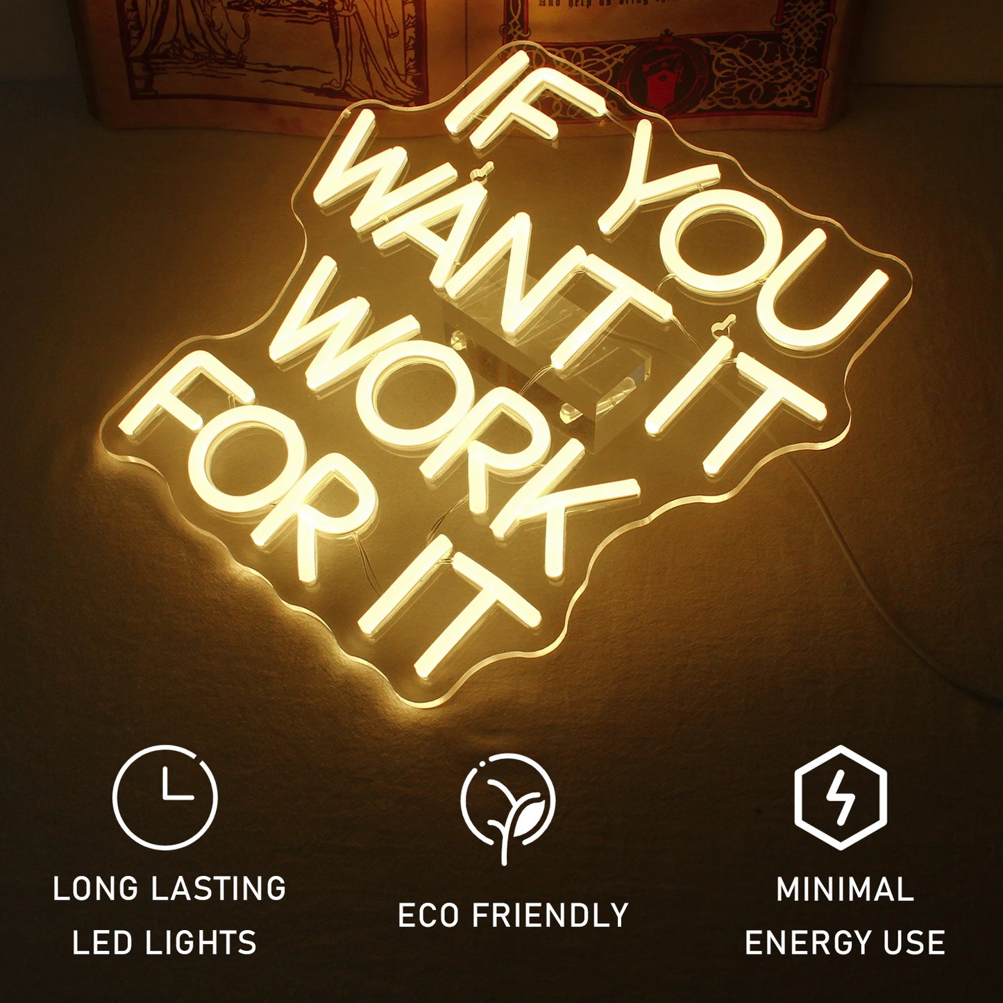 if you want it work for it 5V USB LED Ljusskylt - Budgetvänlig