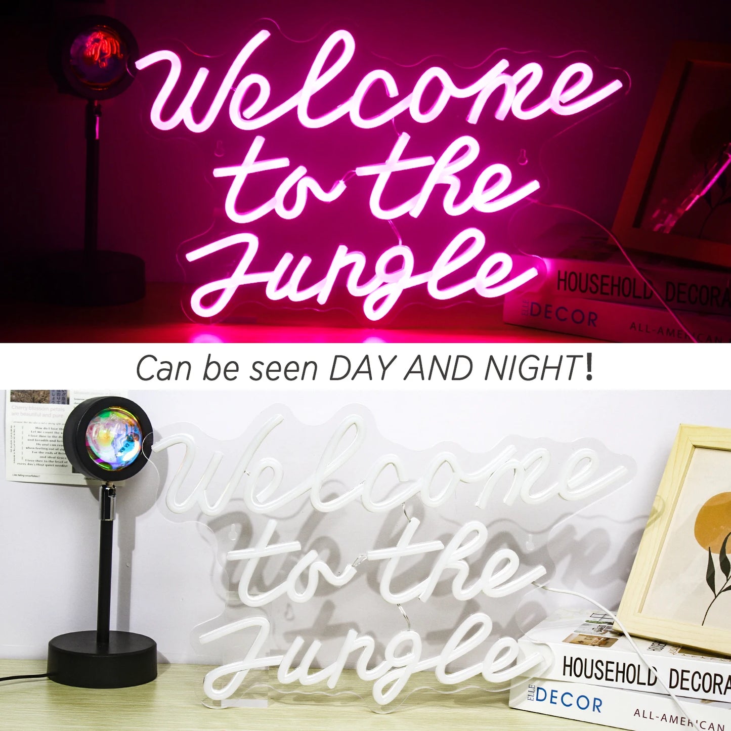 Welcome to the Jungle 5V USB LED Ljusskylt - Prisvänlig