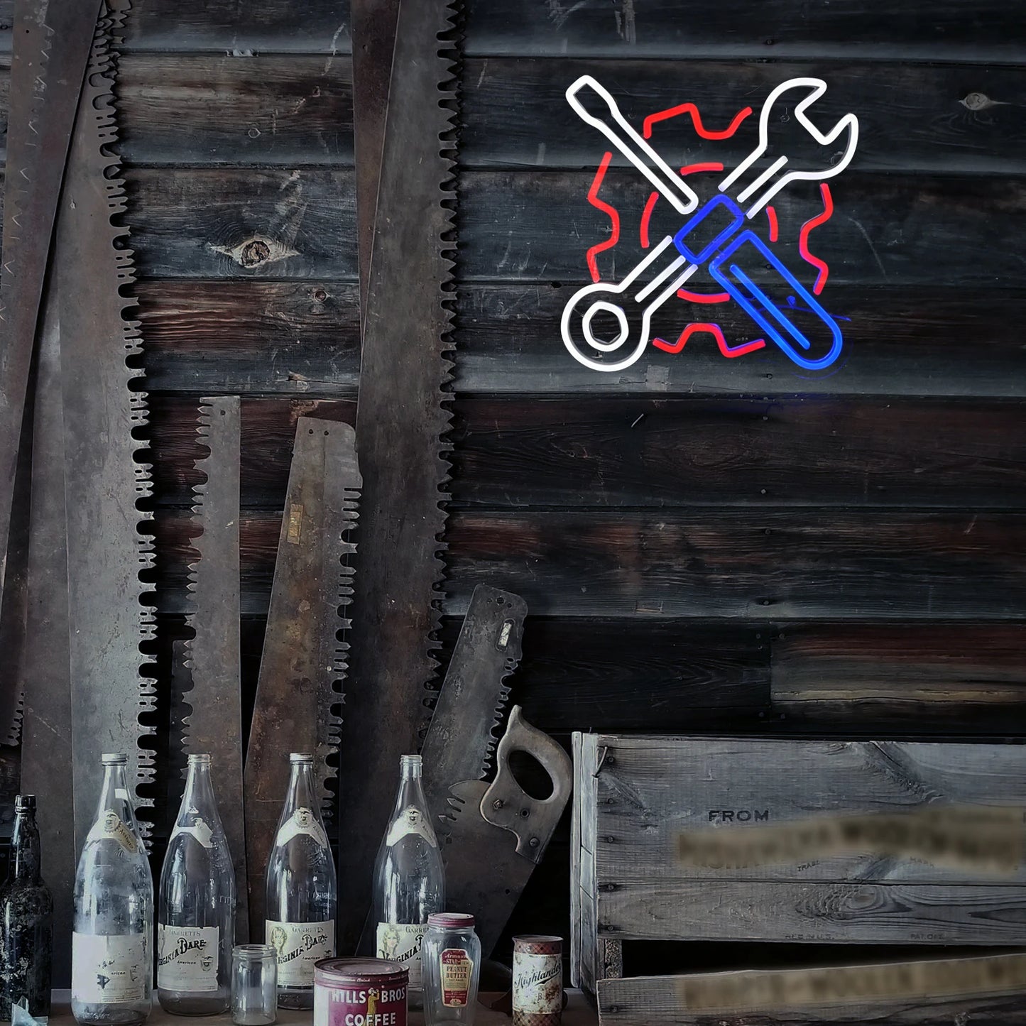 Garage Bilsport 5V USB LED Ljusskylt - Budgetvänlig