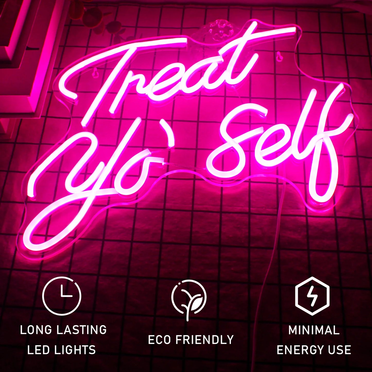 Treat You Self 5V USB LED Ljusskylt - Budgetvänlig