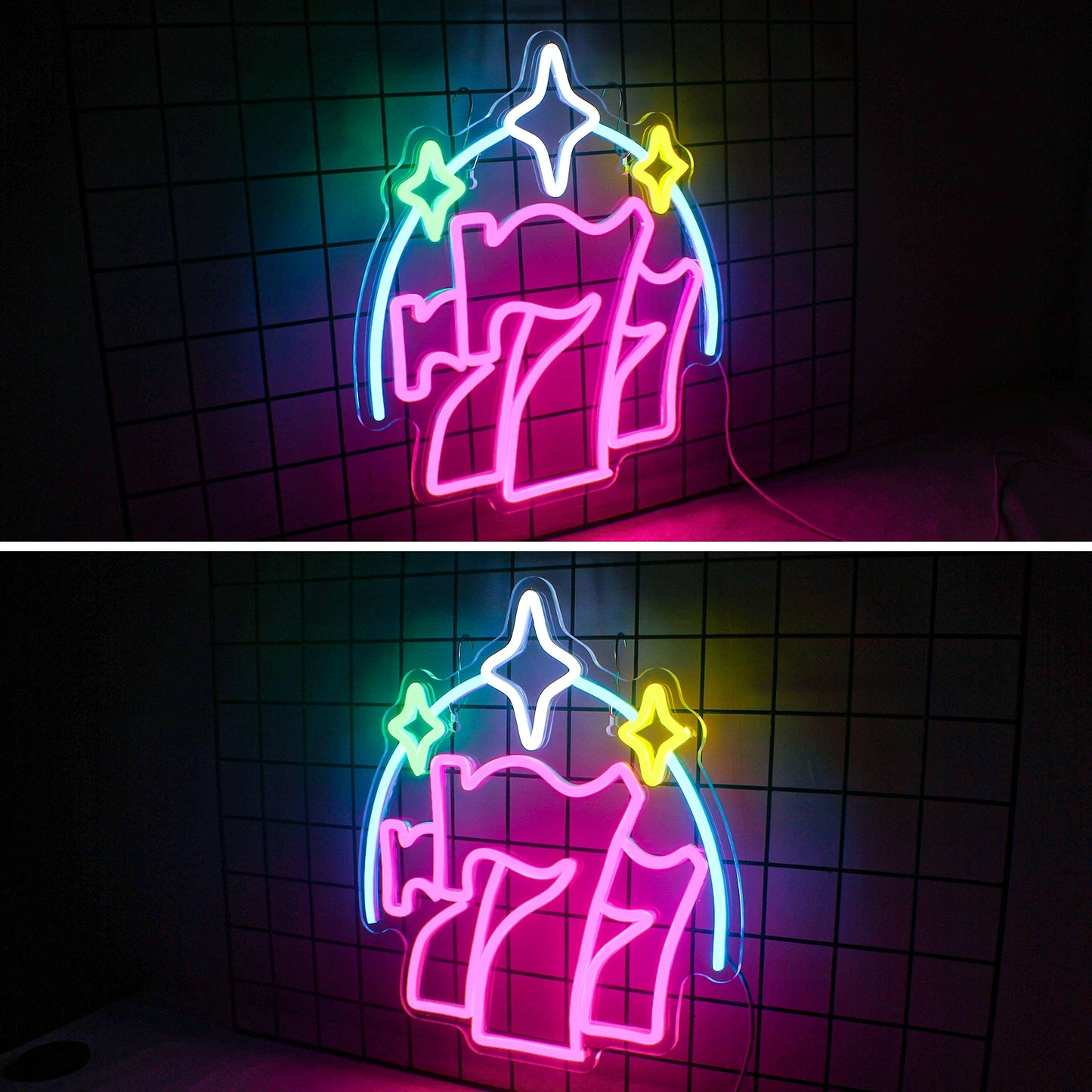 Lucky 777 5V USB LED Ljusskylt - Budgetvänlig