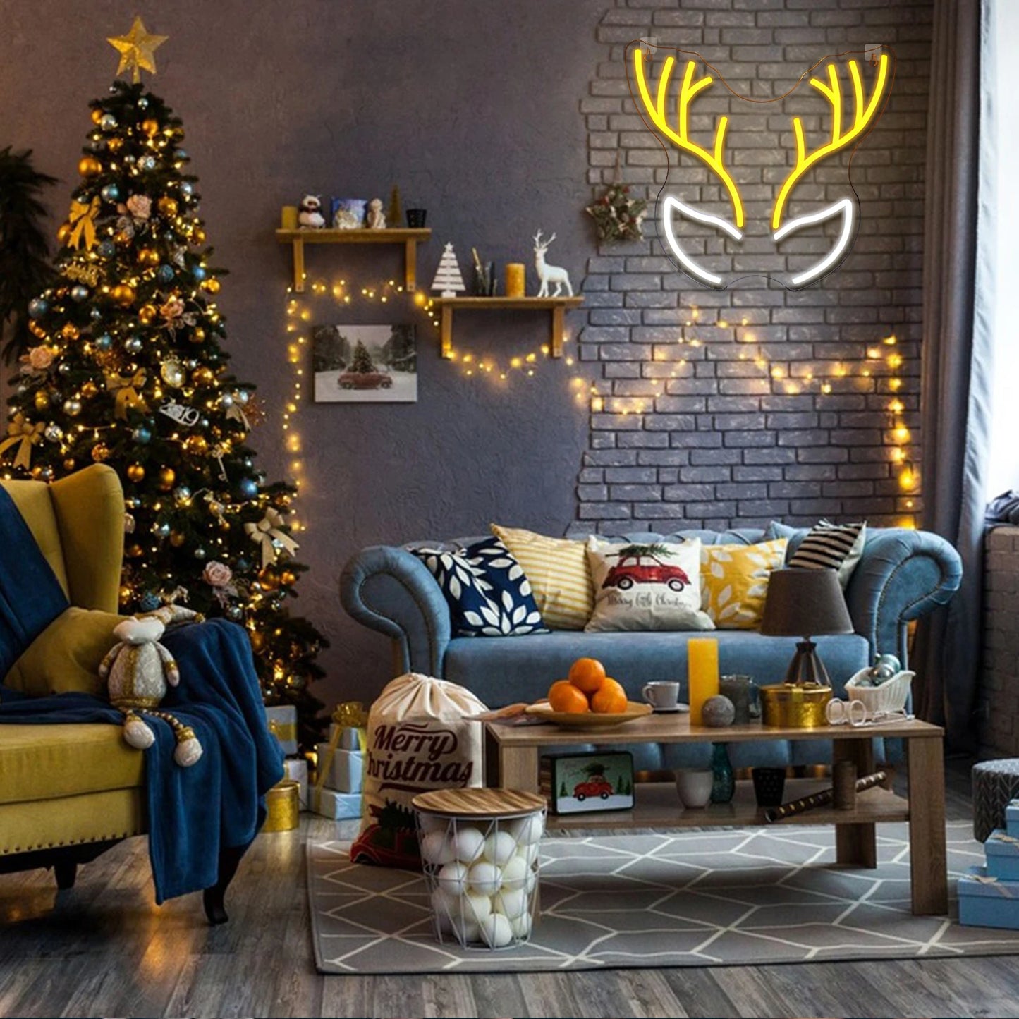 Merry Christmas 5V Mini USB LED Neonskylt - Budgetvänlig