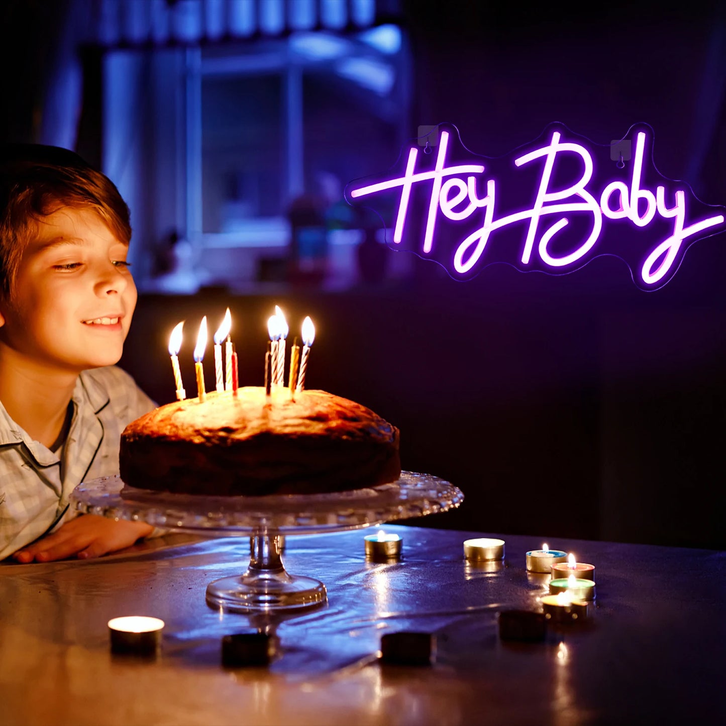 Hey Baby 5V USB LED Ljusskylt - Prisvärd