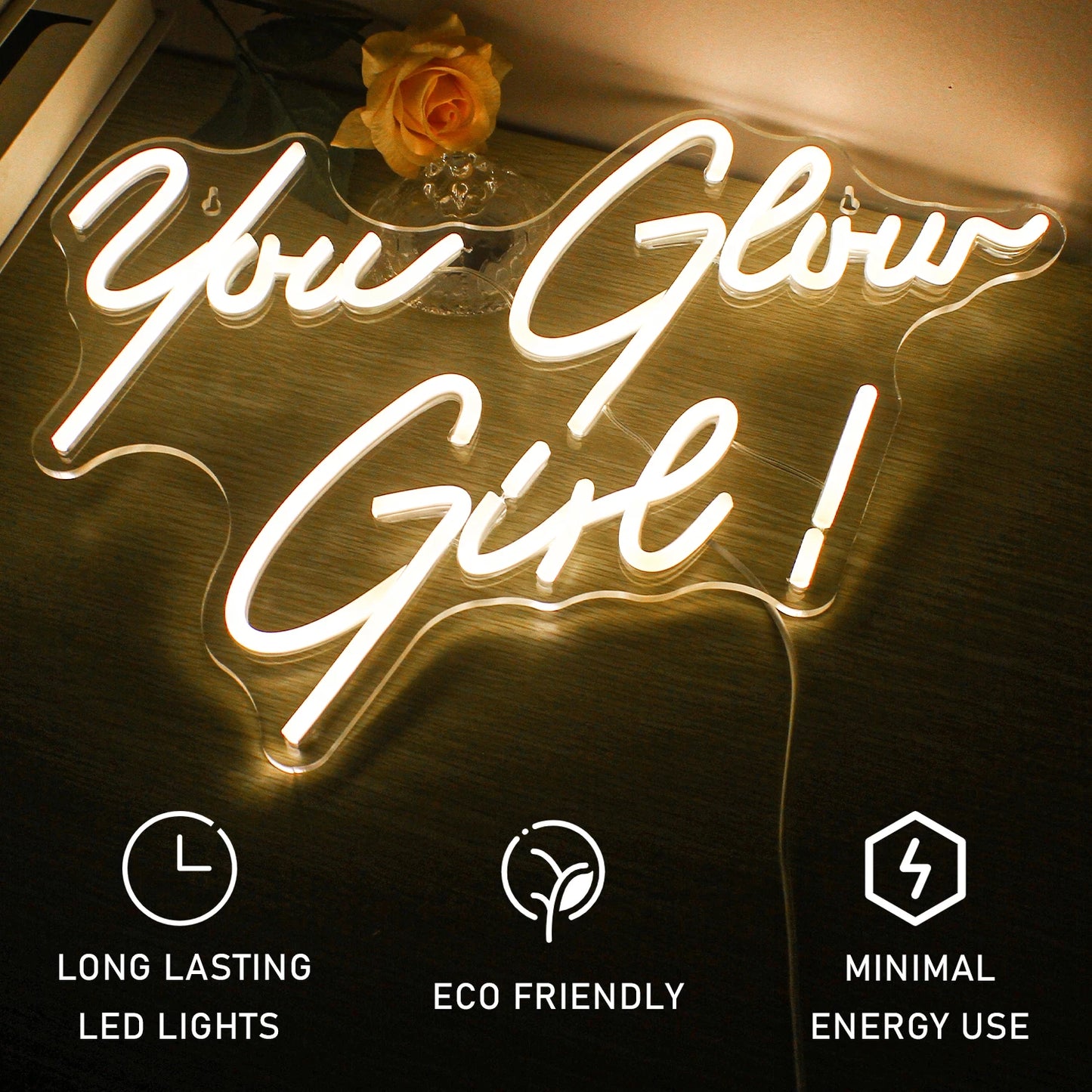 You Glow Girl 5V USB LED Ljusskylt - Prisvänlig